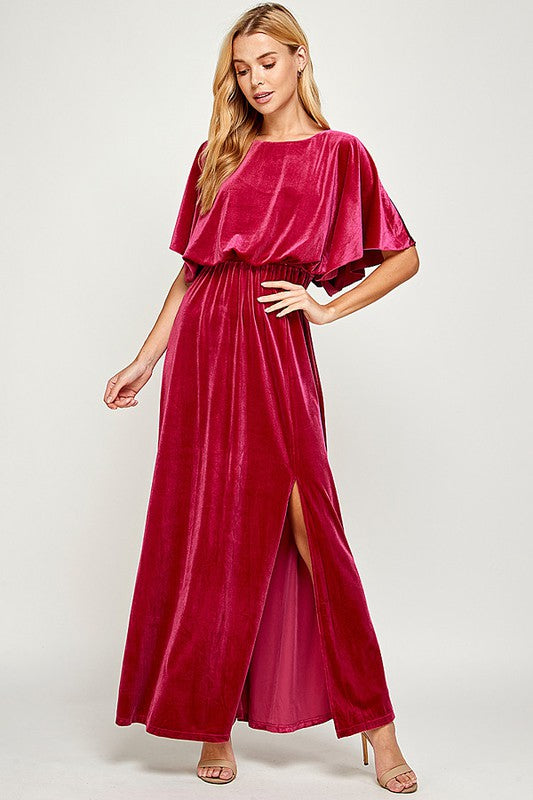 Hot Pink Velvet Dress Hot Pink Velvet Dress