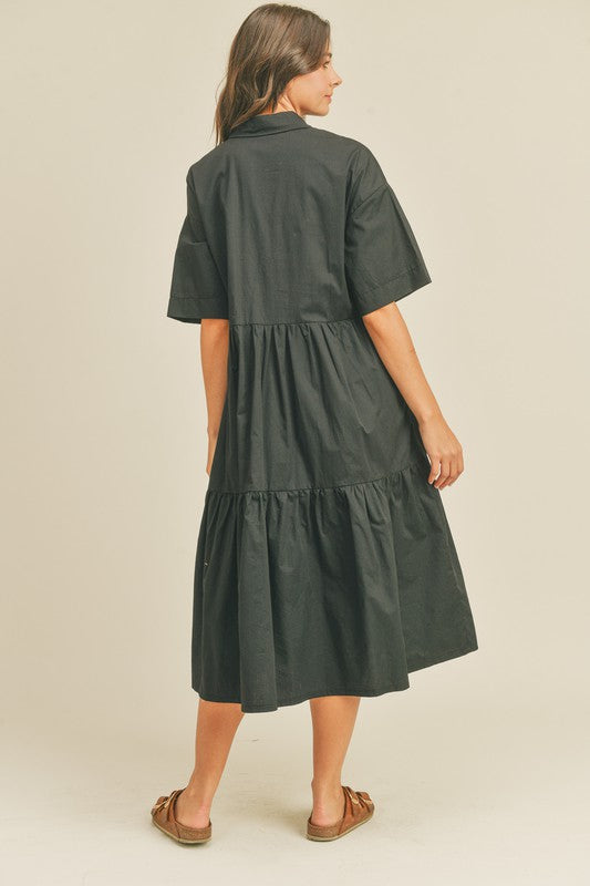 Black Button-Up Dress