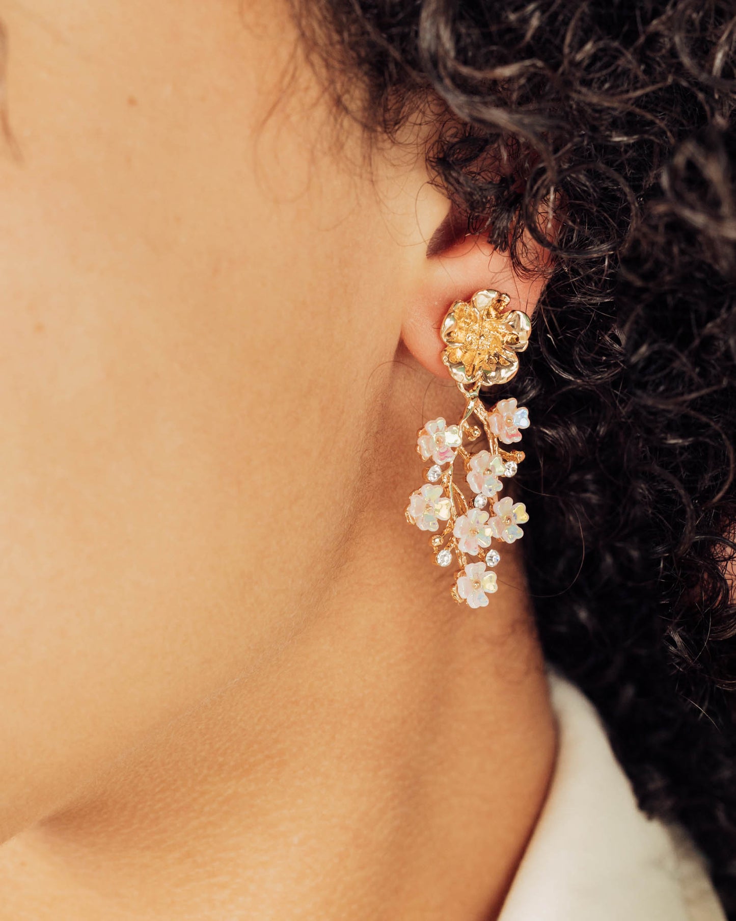 Dainty Floral Dangle Earrings