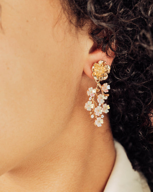 Dainty Floral Dangle Earrings