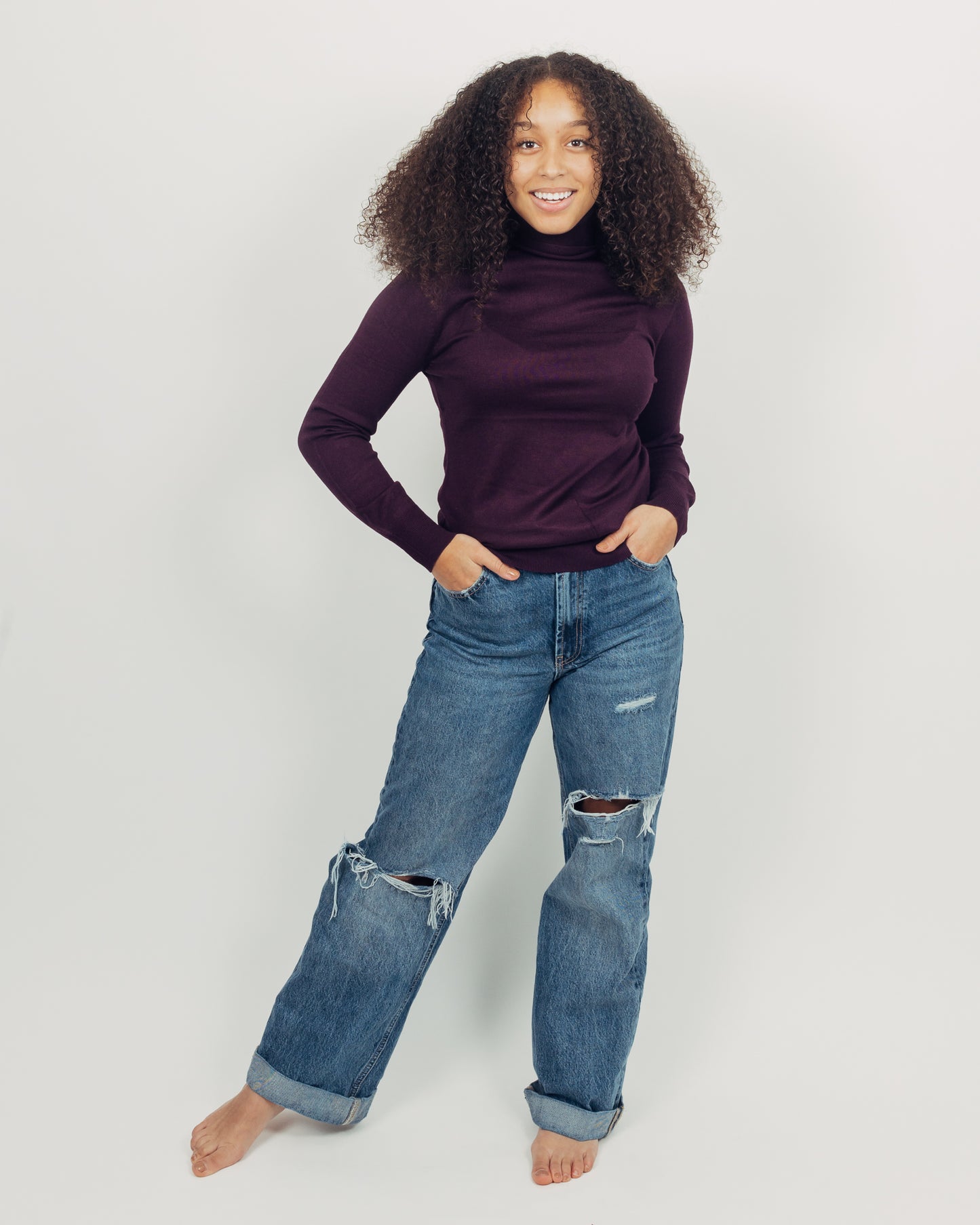 Malt Turtleneck || Purple