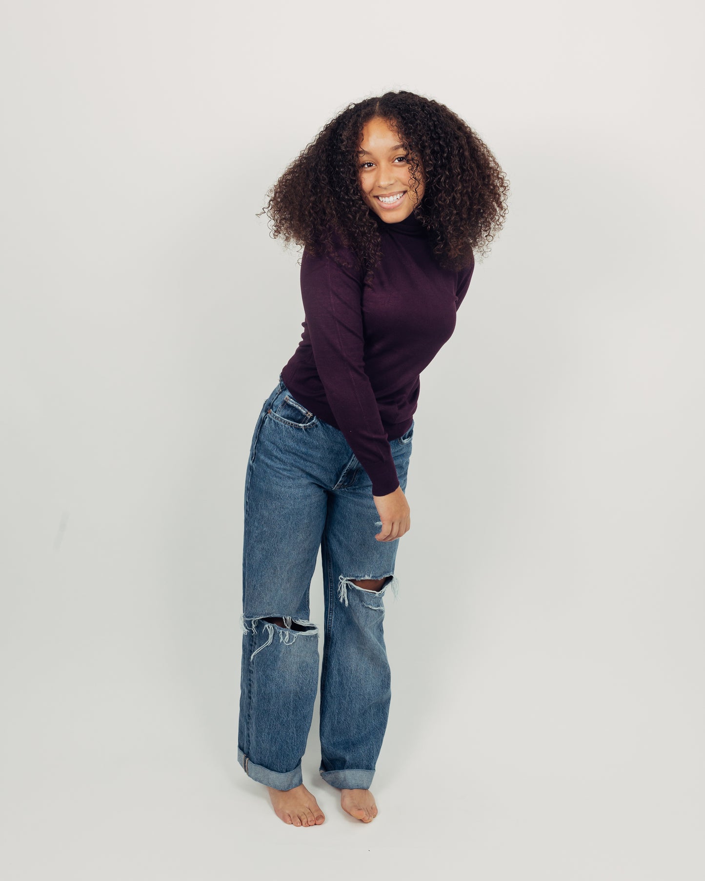 Malt Turtleneck || Purple