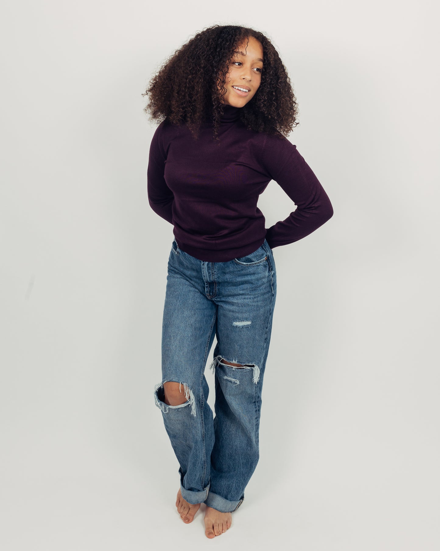 Malt Turtleneck || Purple