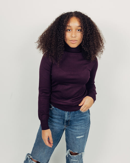 Malt Turtleneck || Purple