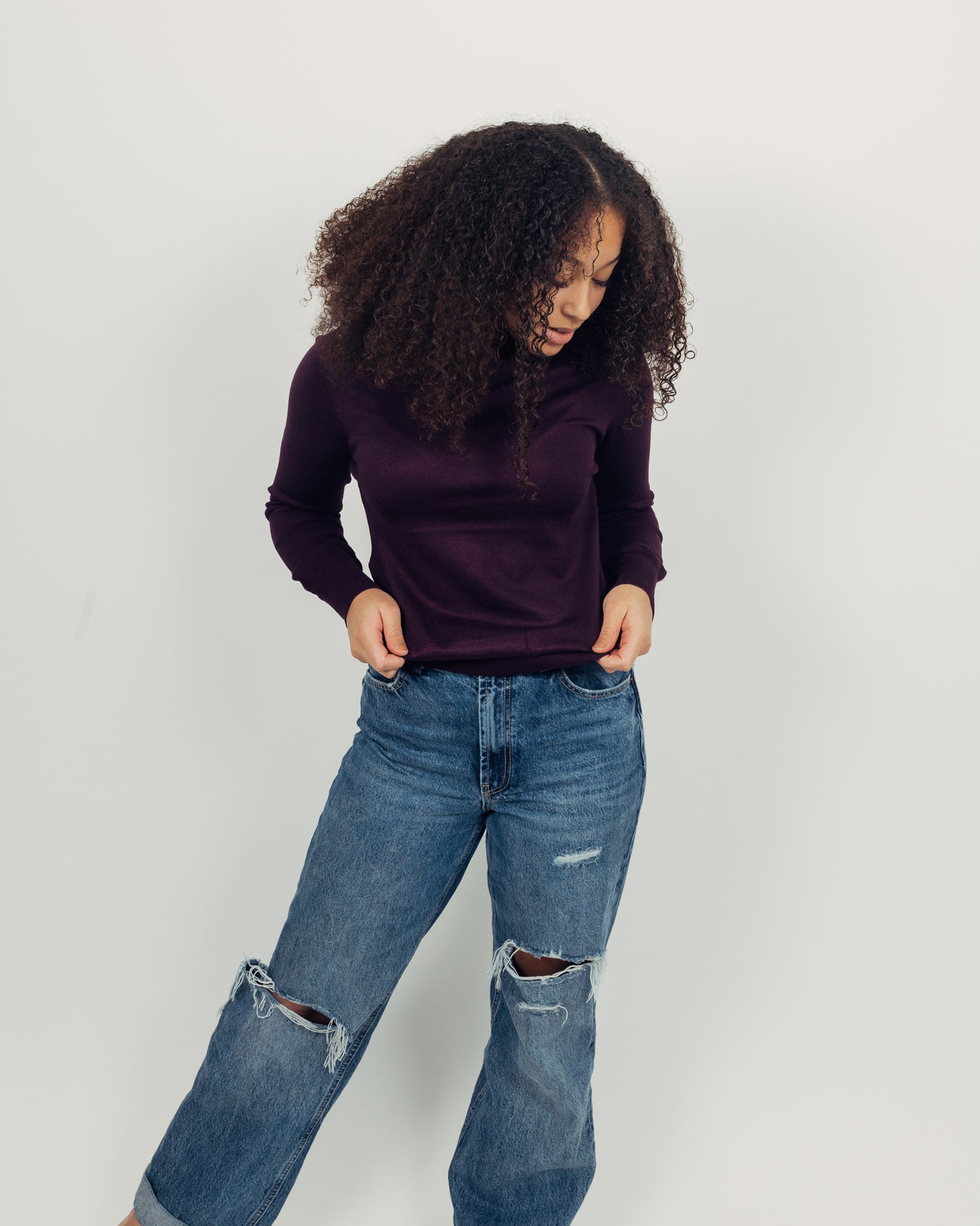 Malt Turtleneck || Purple