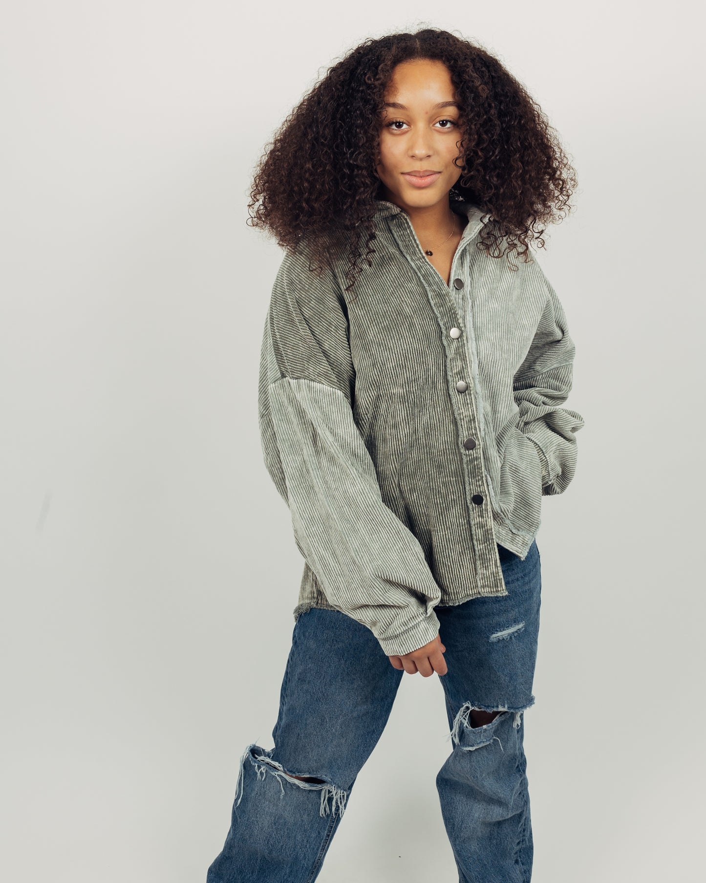 Moss Corduroy Shacket