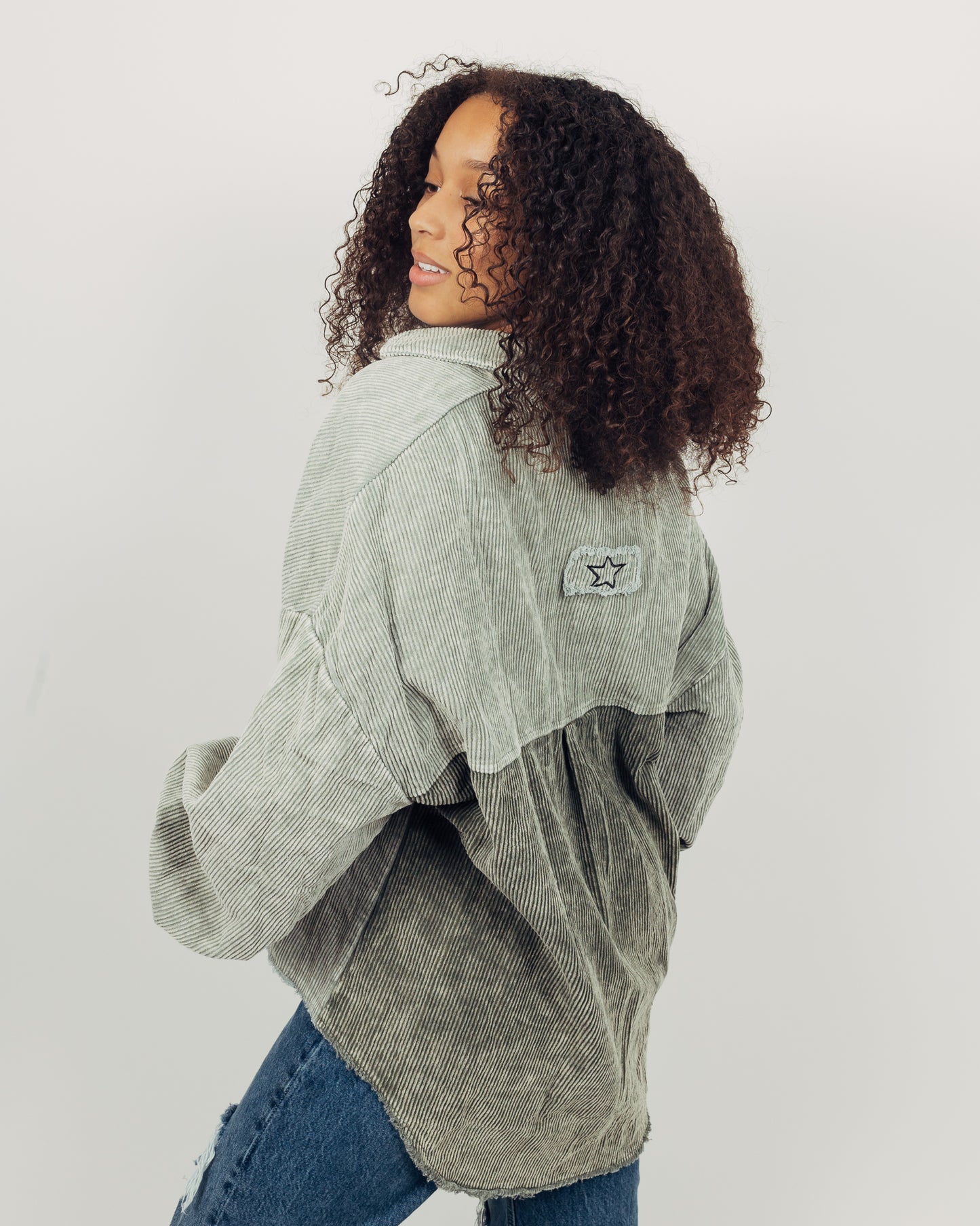 Moss Corduroy Shacket