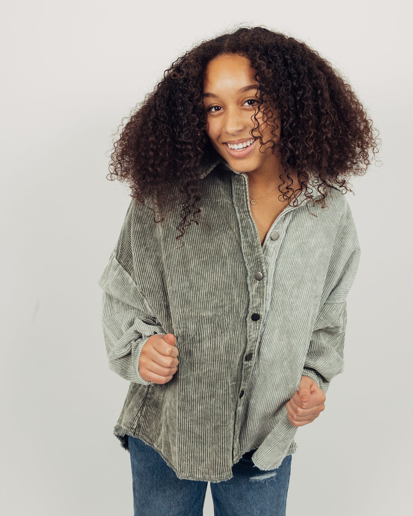 Moss Corduroy Shacket