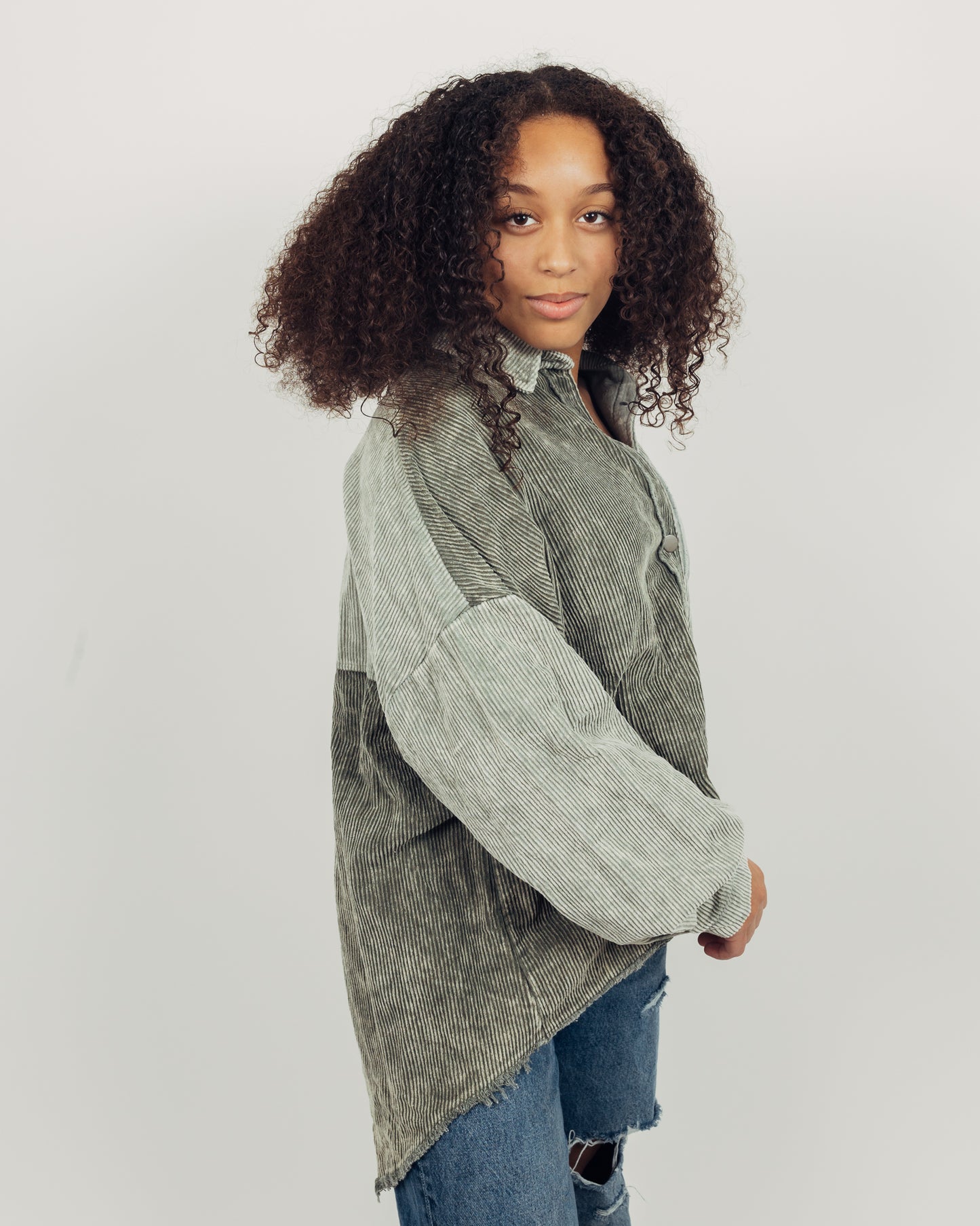 Moss Corduroy Shacket