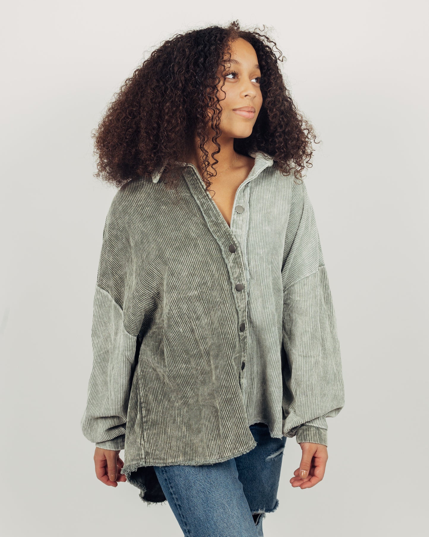 Moss Corduroy Shacket