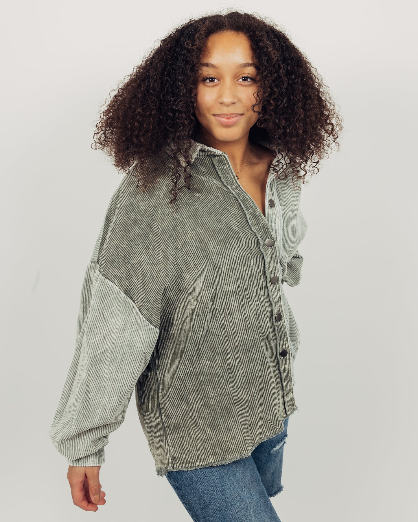 Moss Corduroy Shacket