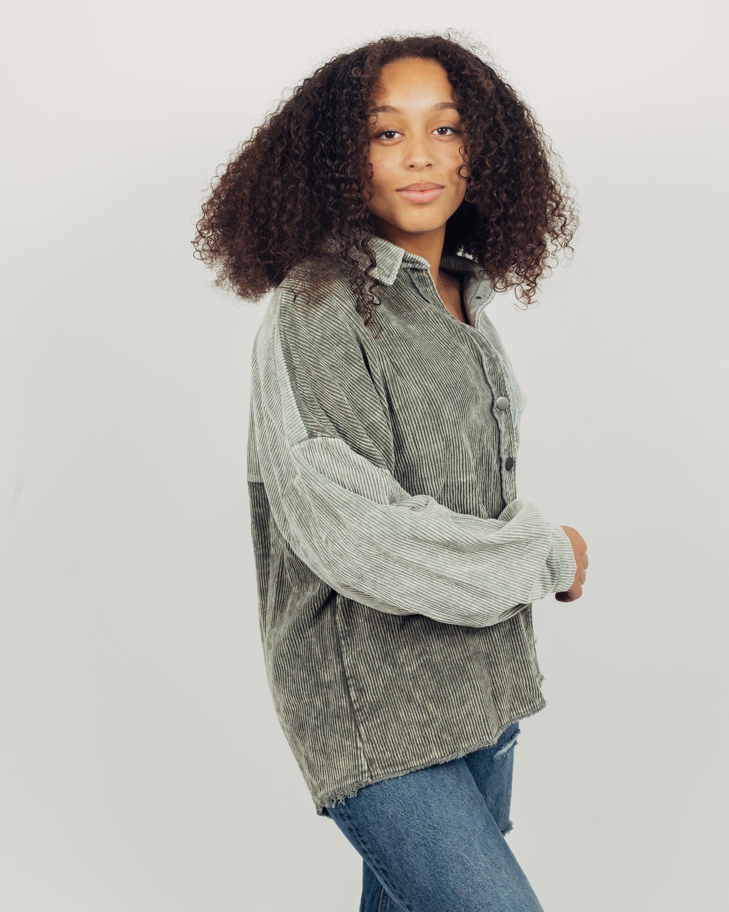 Moss Corduroy Shacket