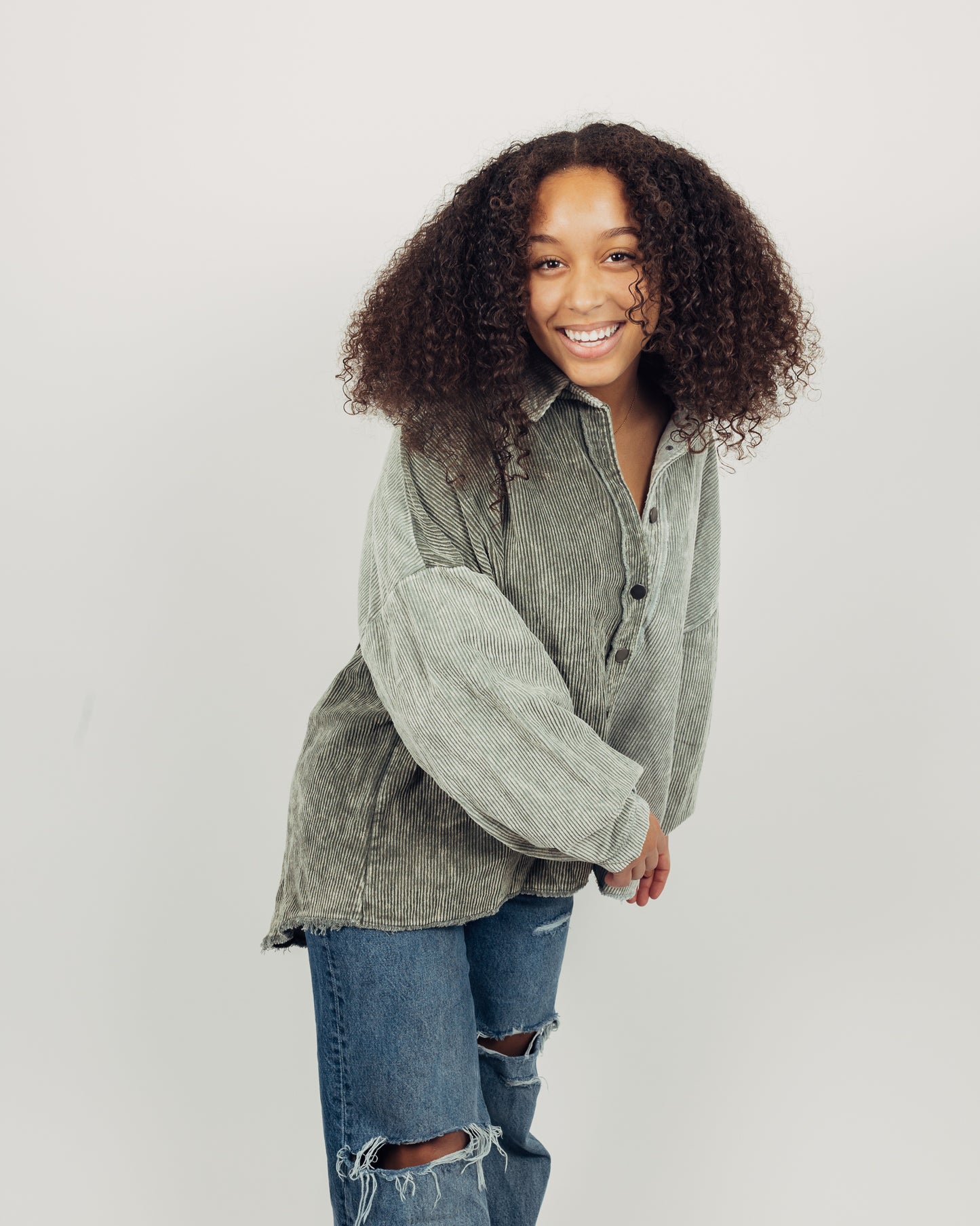 Moss Corduroy Shacket