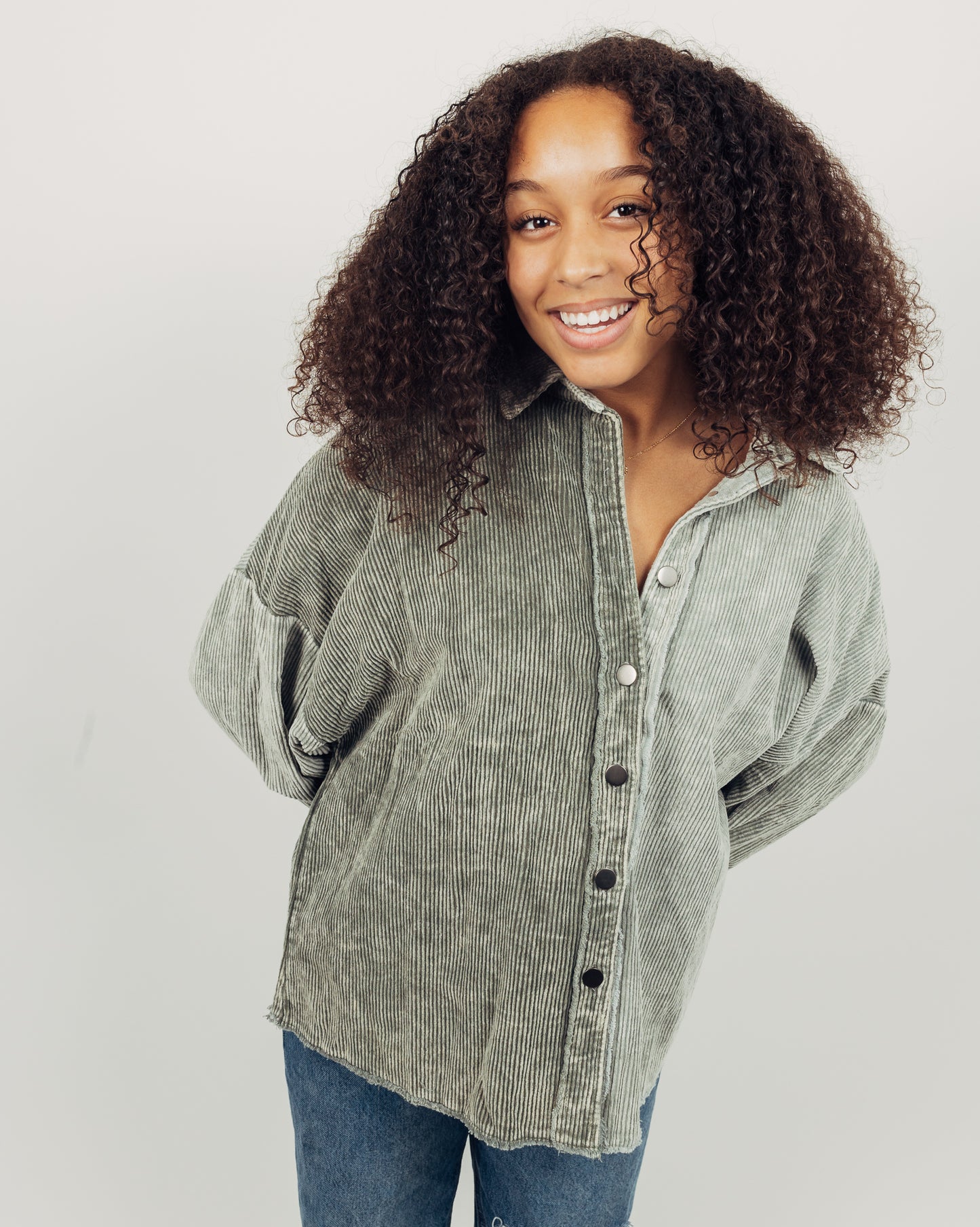 Moss Corduroy Shacket