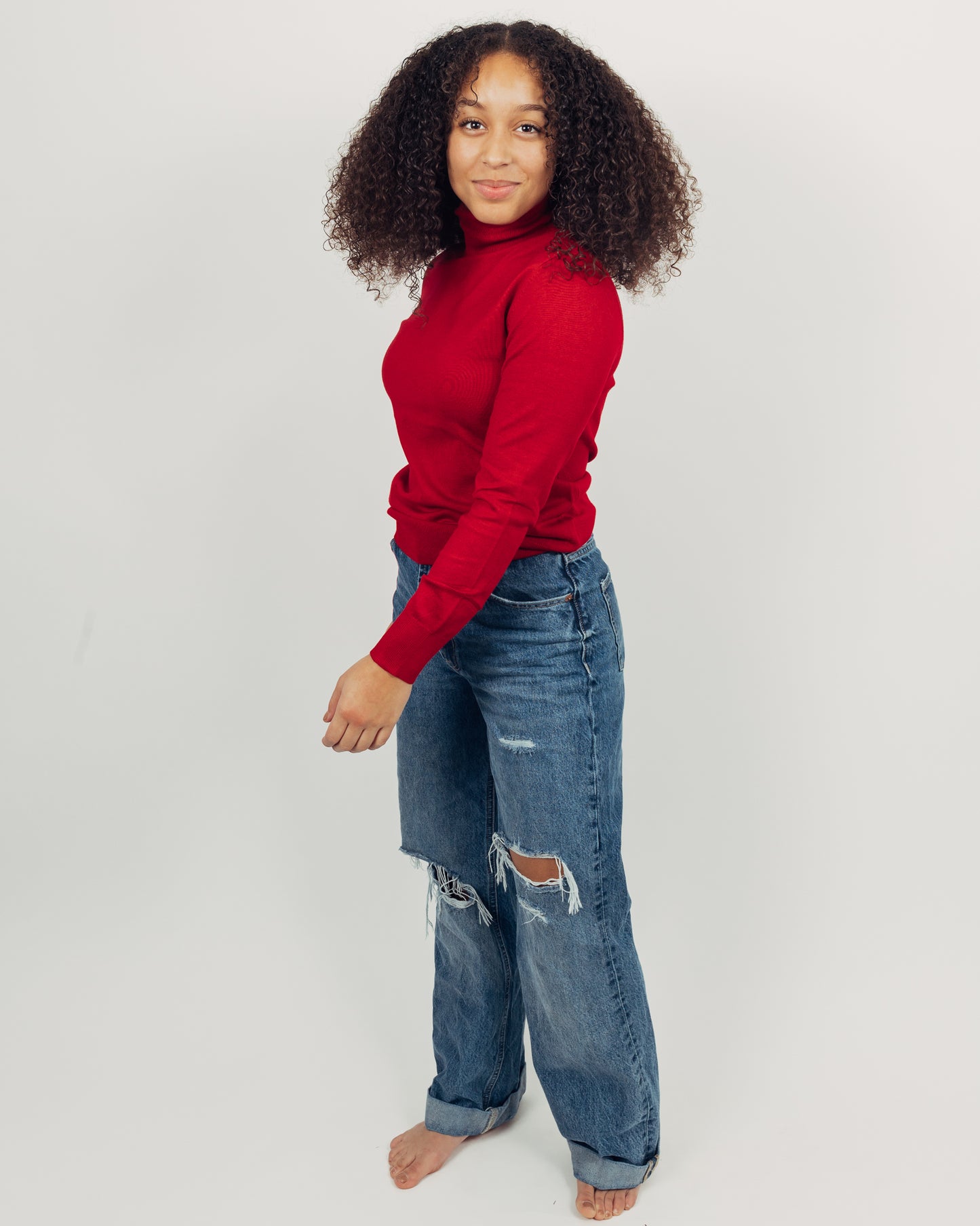 Malt Turtleneck || Red