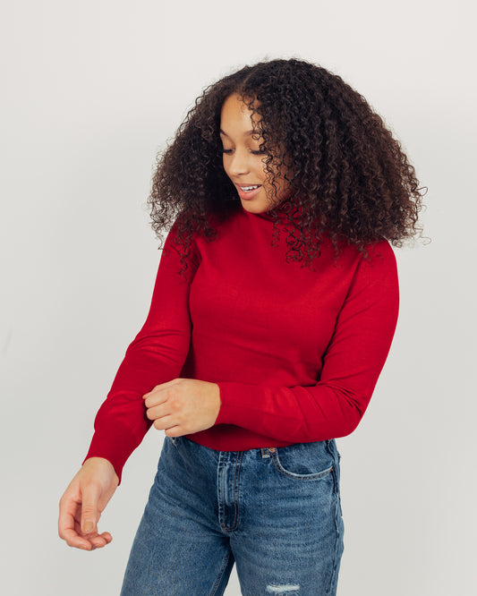 Malt Turtleneck || Red