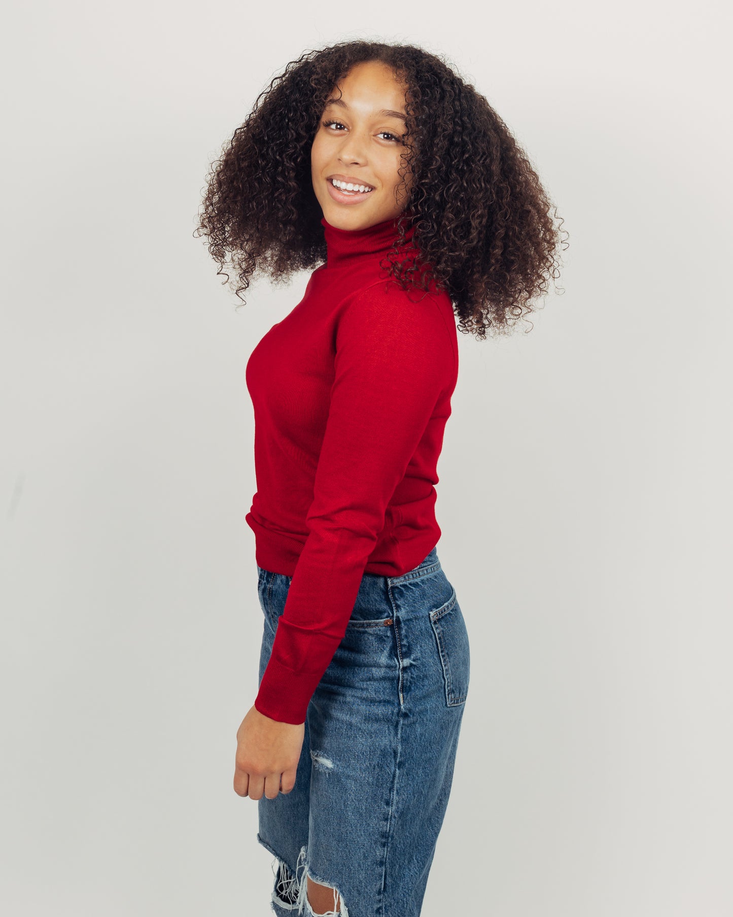 Malt Turtleneck || Red