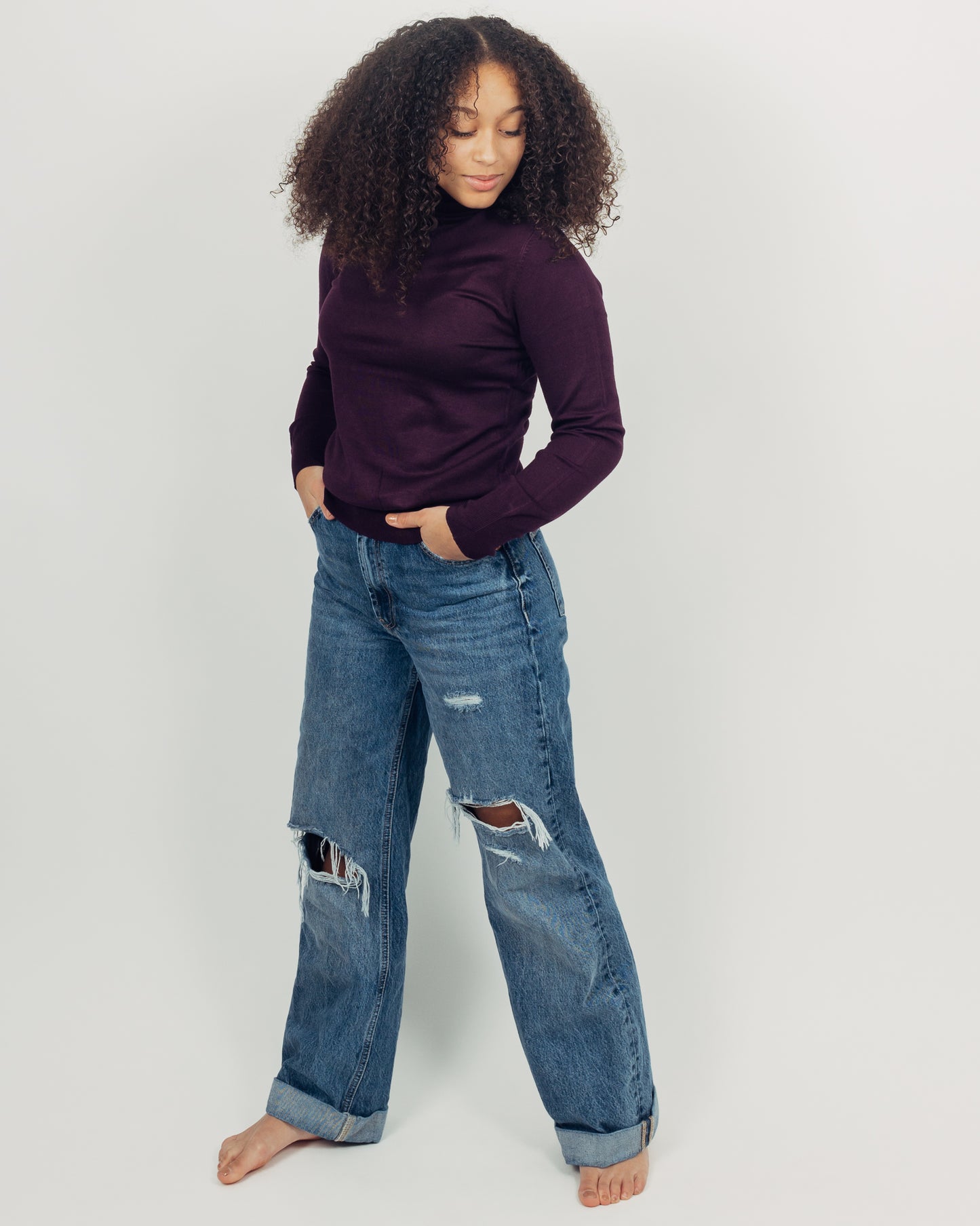 Malt Turtleneck || Purple