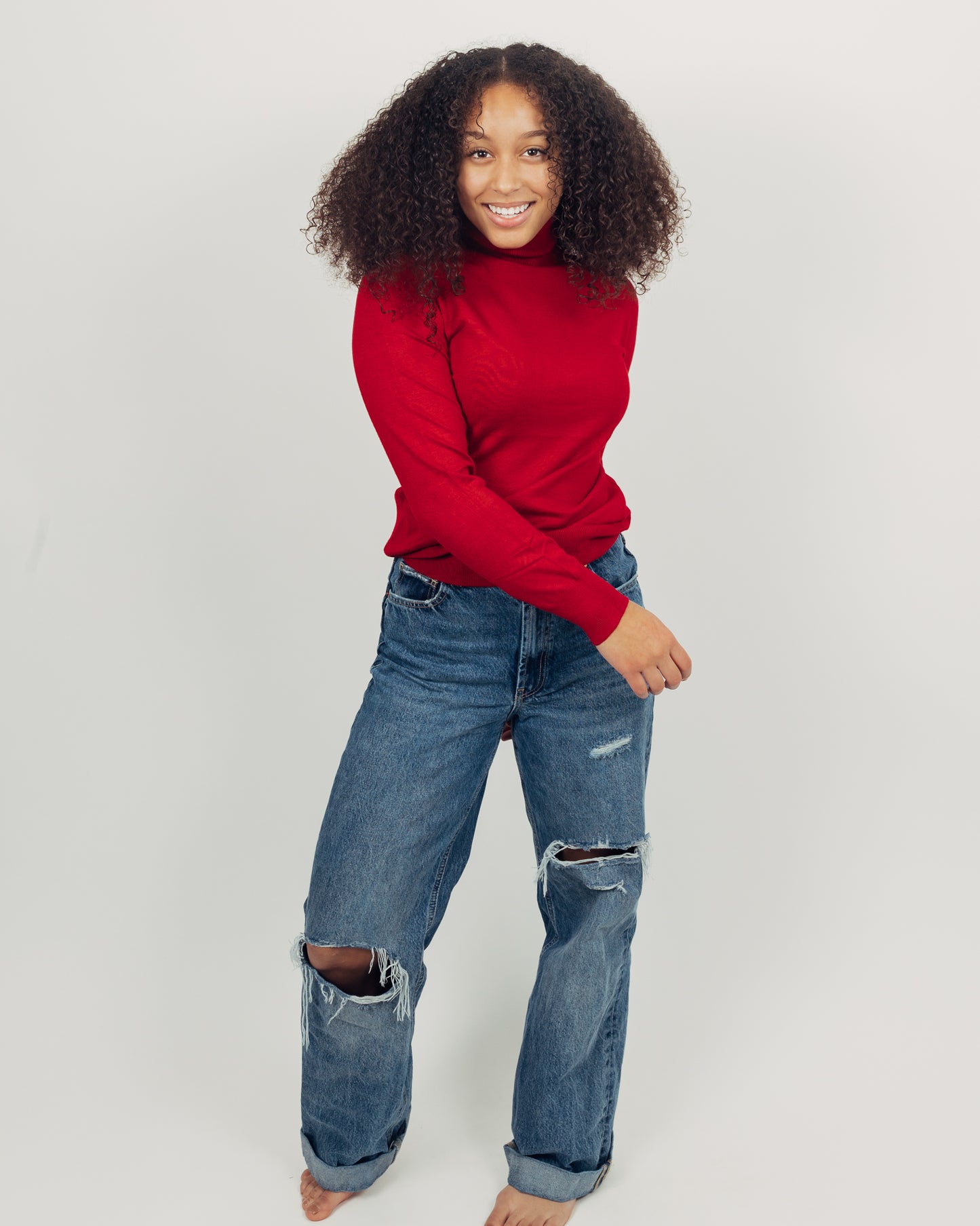 Malt Turtleneck || Red