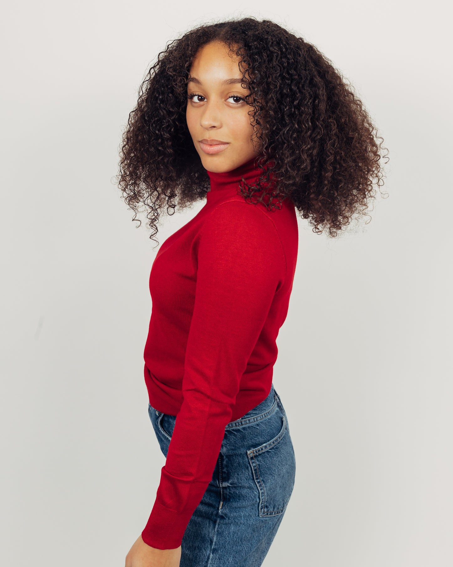 Malt Turtleneck || Red