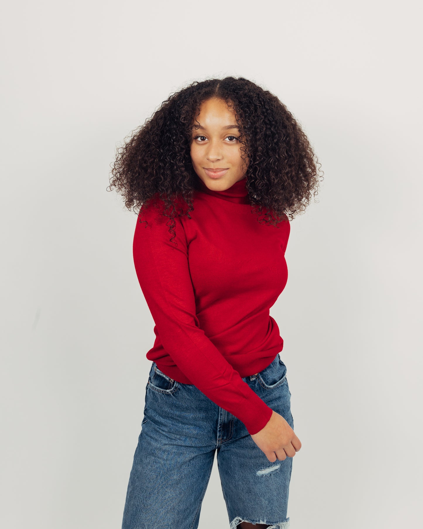 Malt Turtleneck || Red