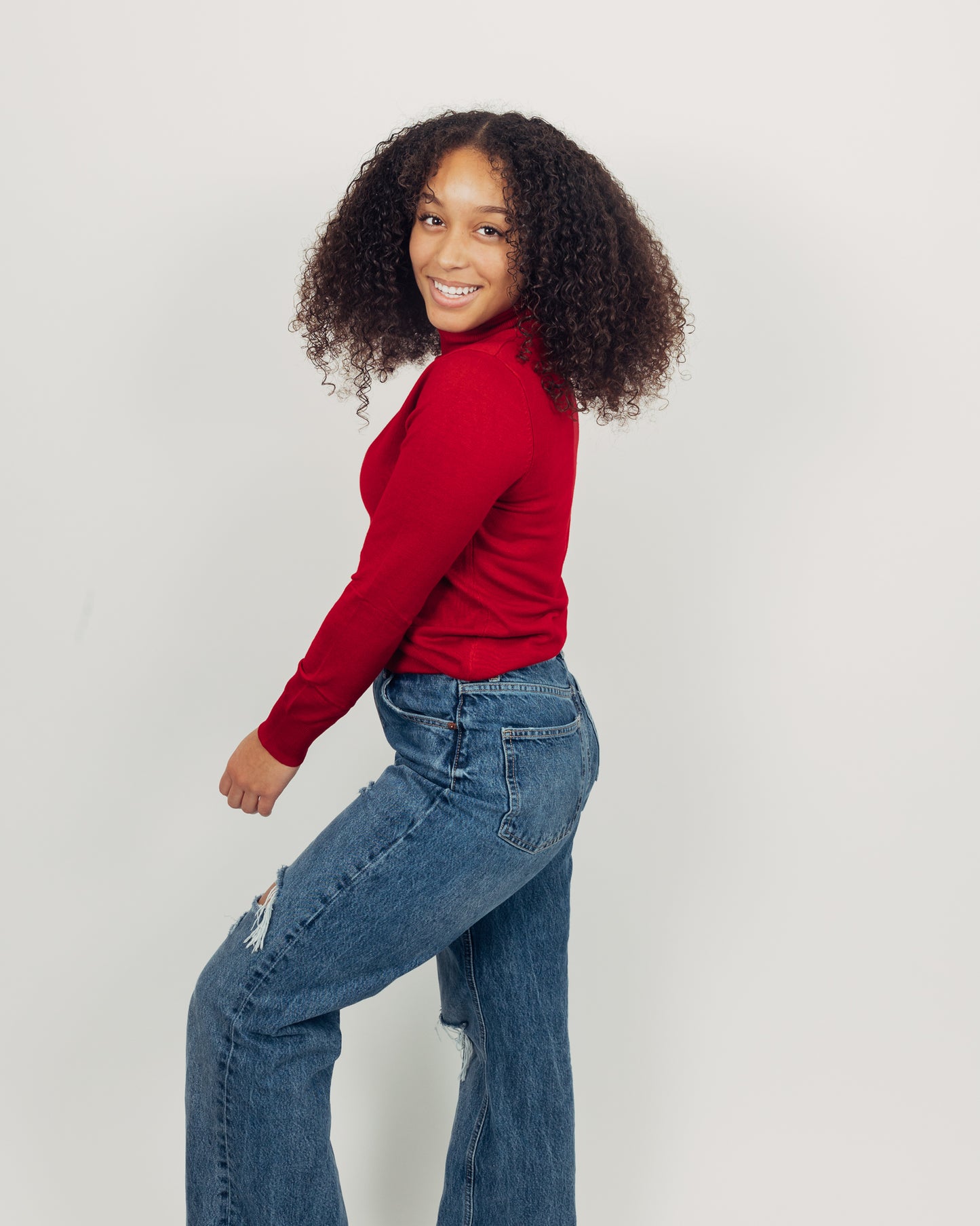 Malt Turtleneck || Red