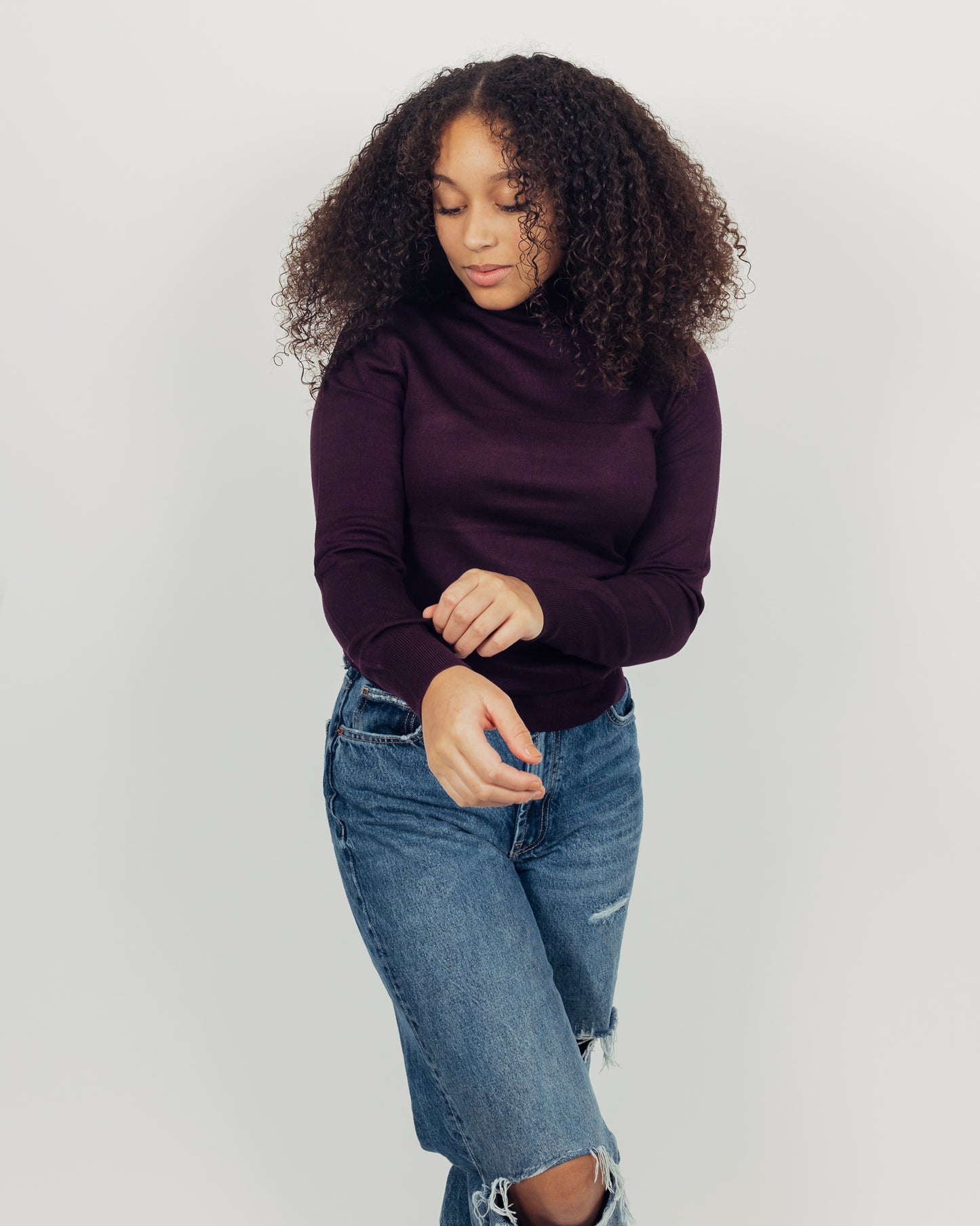 Malt Turtleneck || Purple