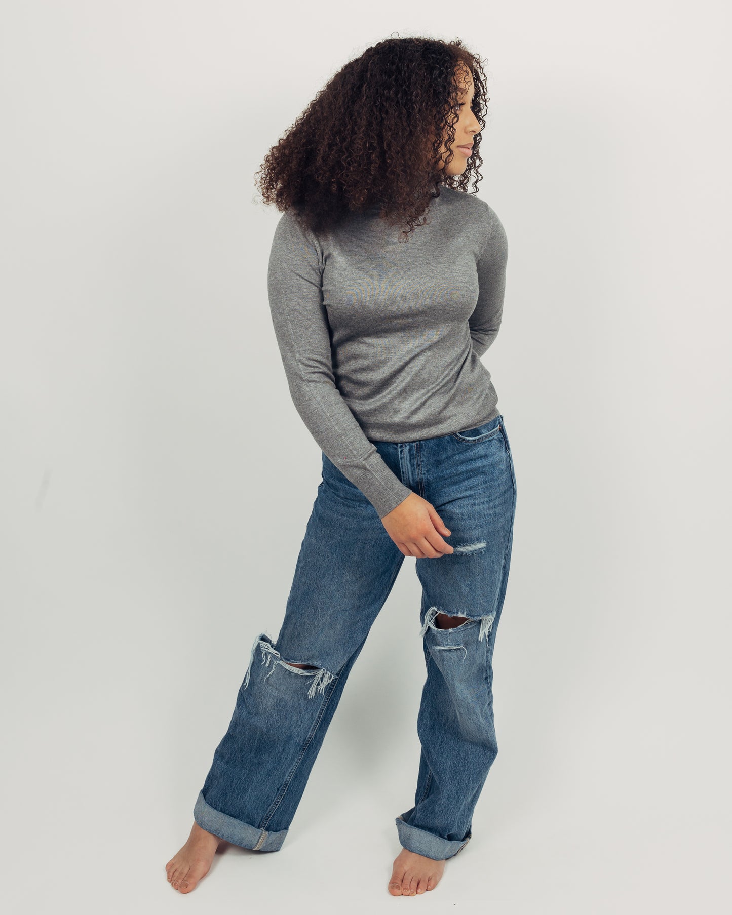 Malt Turtleneck || Gray