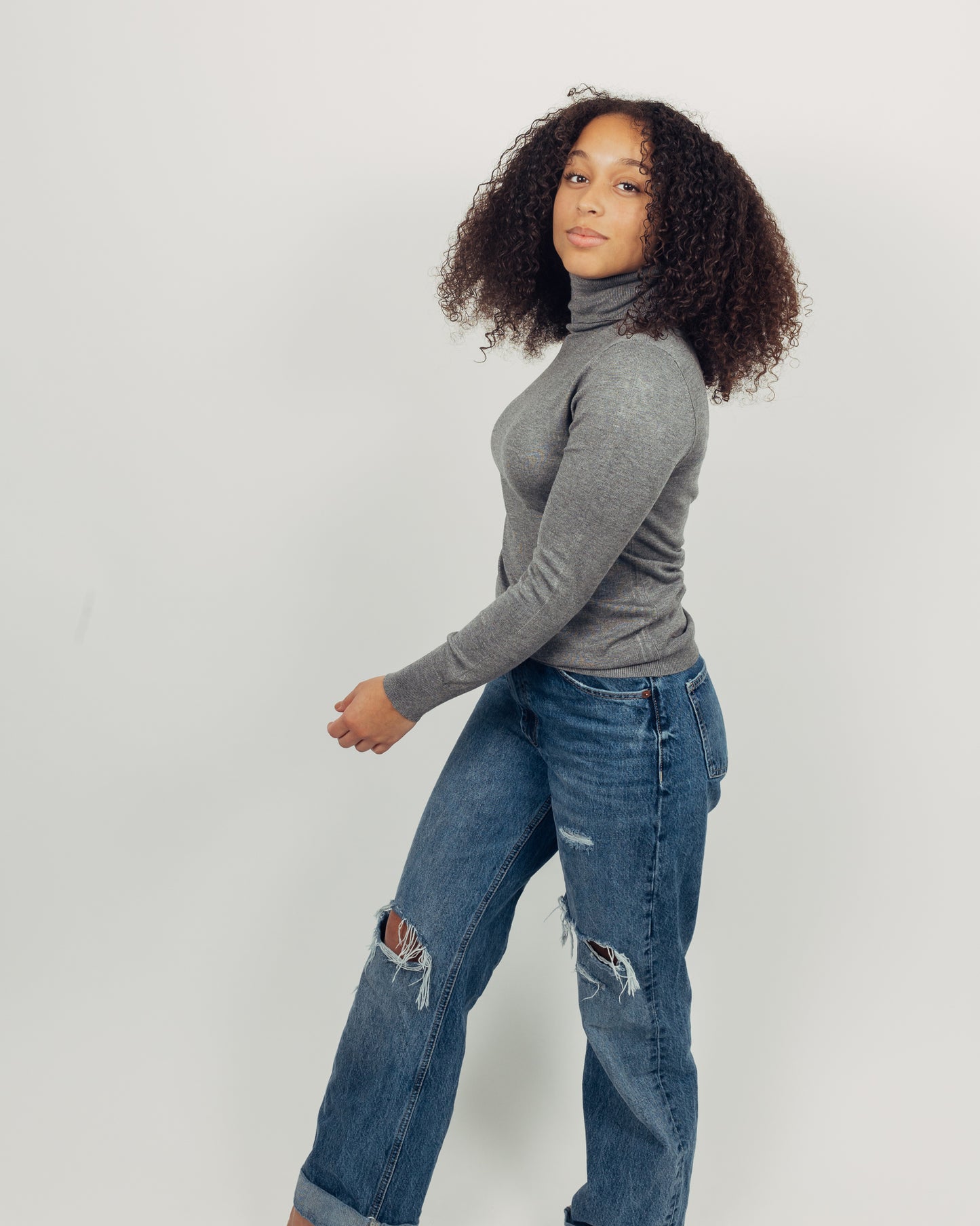 Malt Turtleneck || Gray