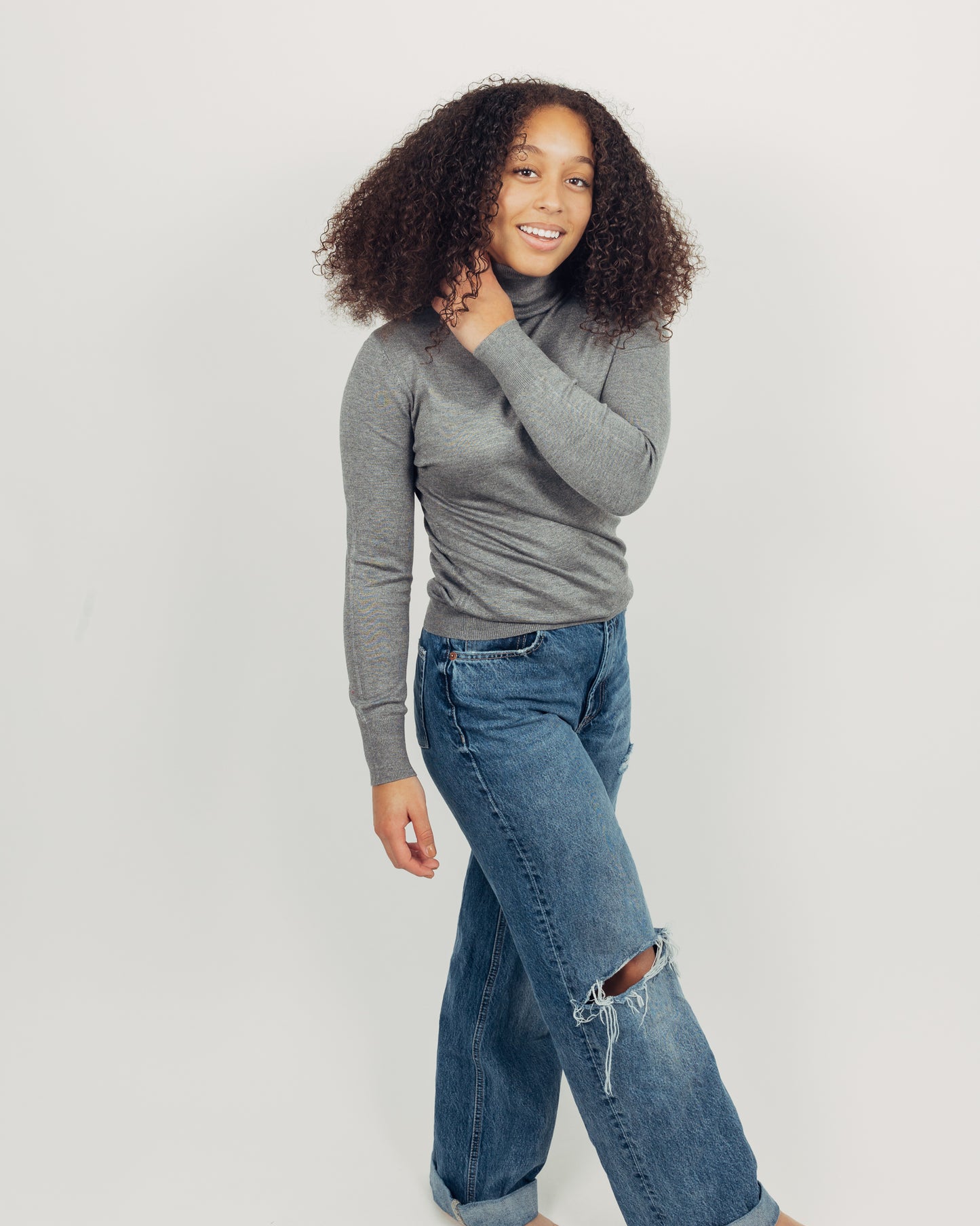 Malt Turtleneck || Gray