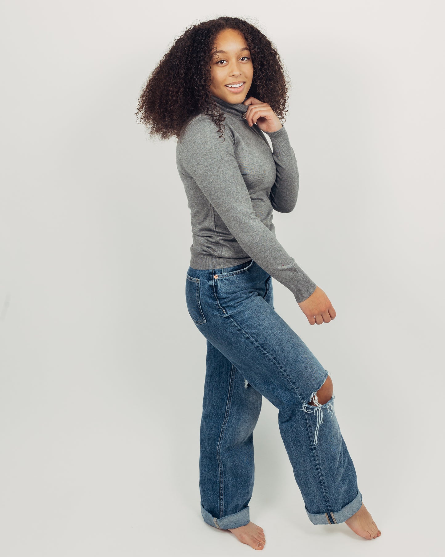 Malt Turtleneck || Gray