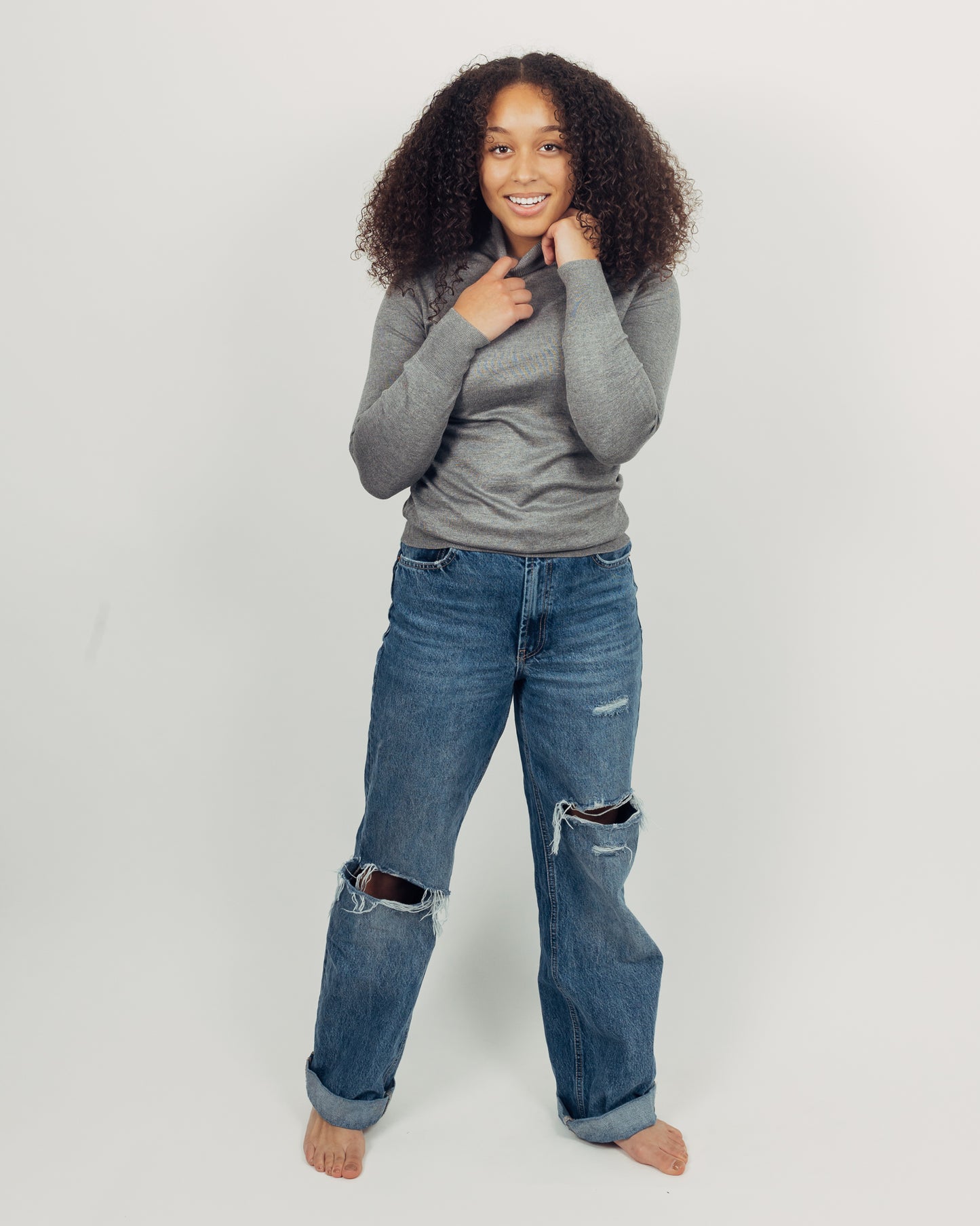 Malt Turtleneck || Gray