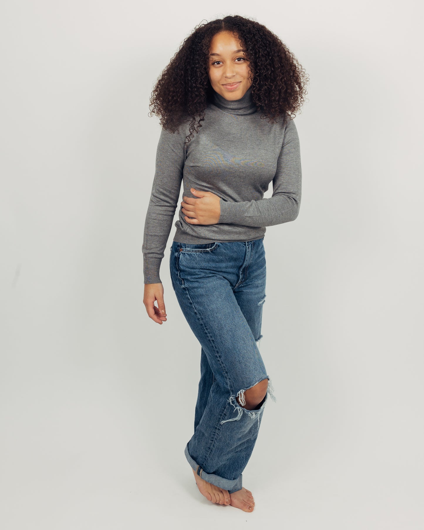 Malt Turtleneck || Gray