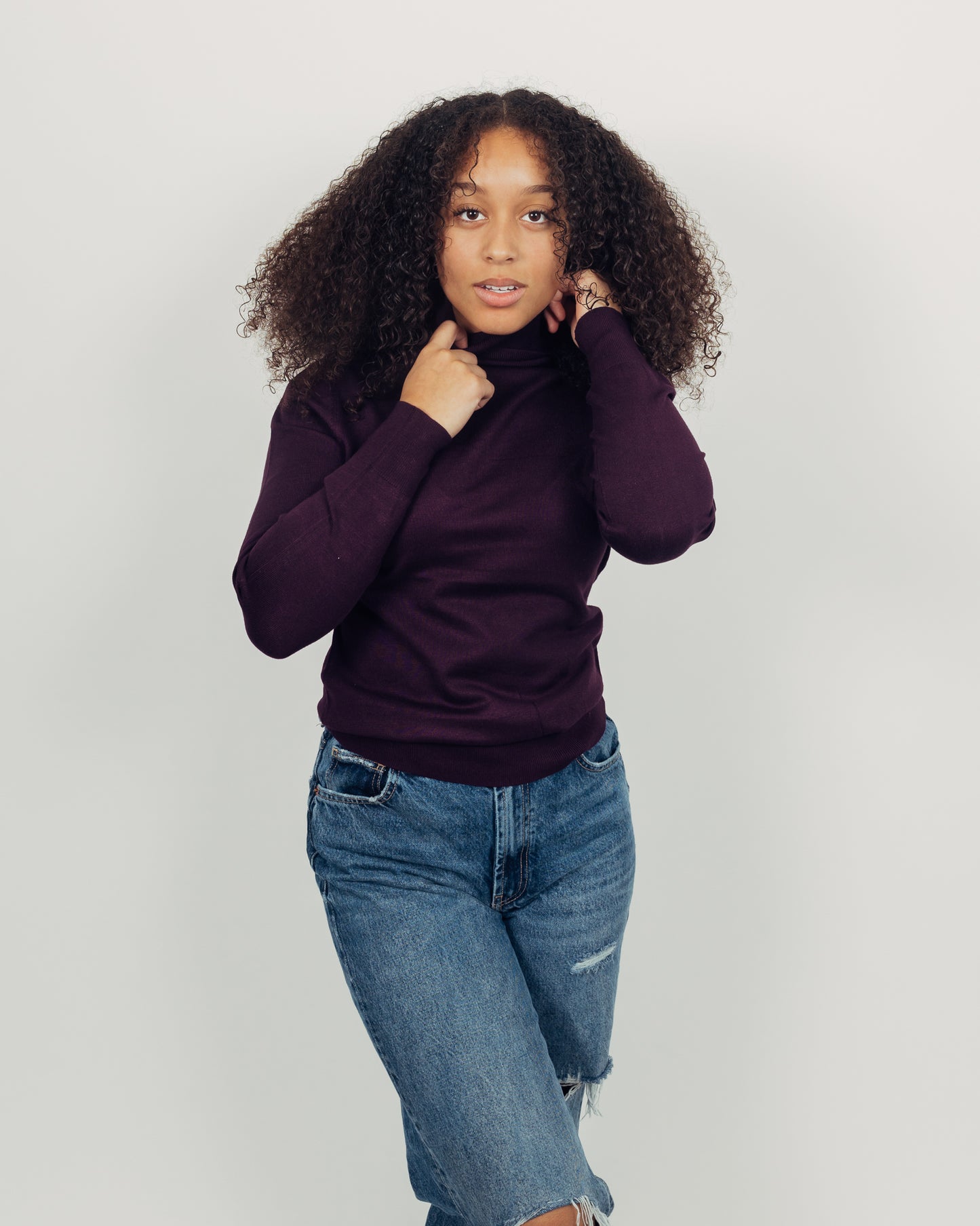 Malt Turtleneck || Purple