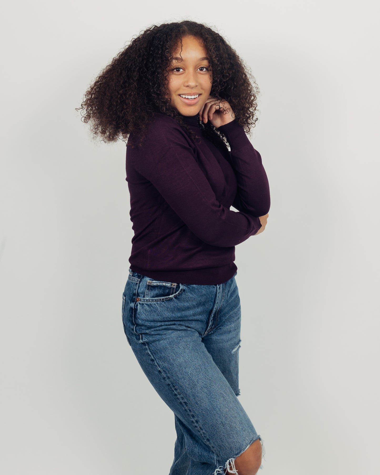 Malt Turtleneck || Purple