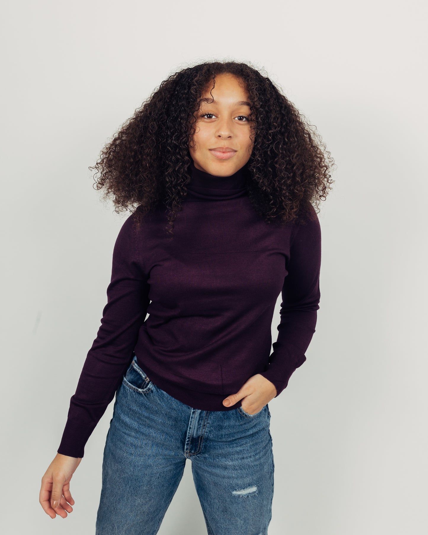 Malt Turtleneck || Purple