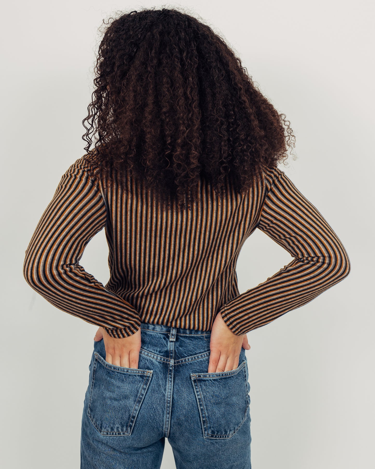 Striped Turtleneck || Mustard