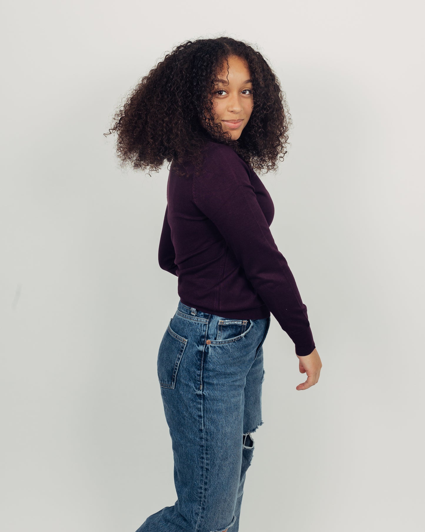 Malt Turtleneck || Purple