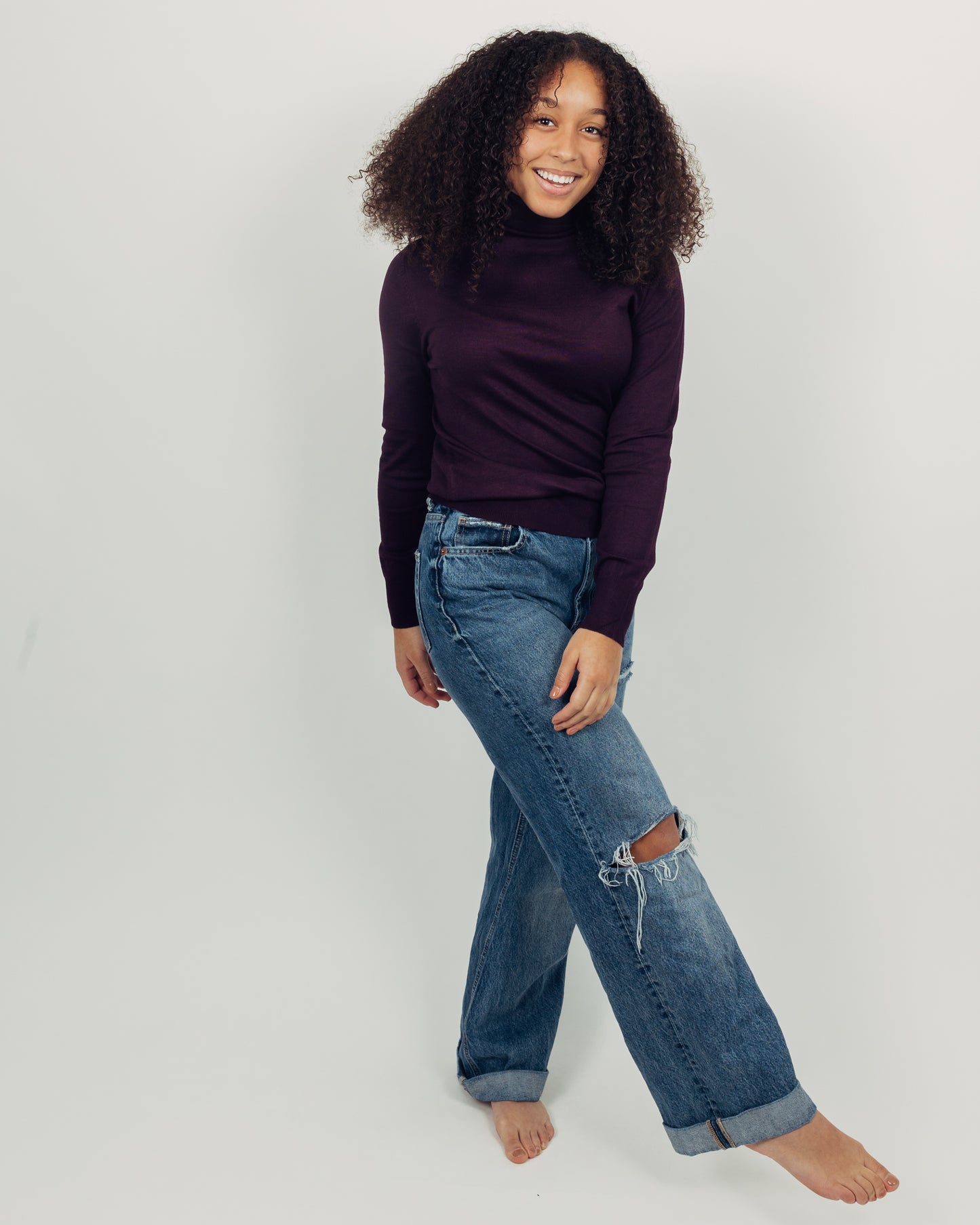 Malt Turtleneck || Purple
