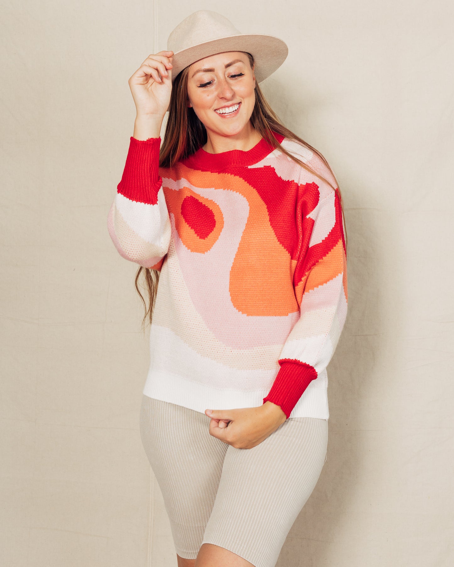 Wave Sweater || Pink