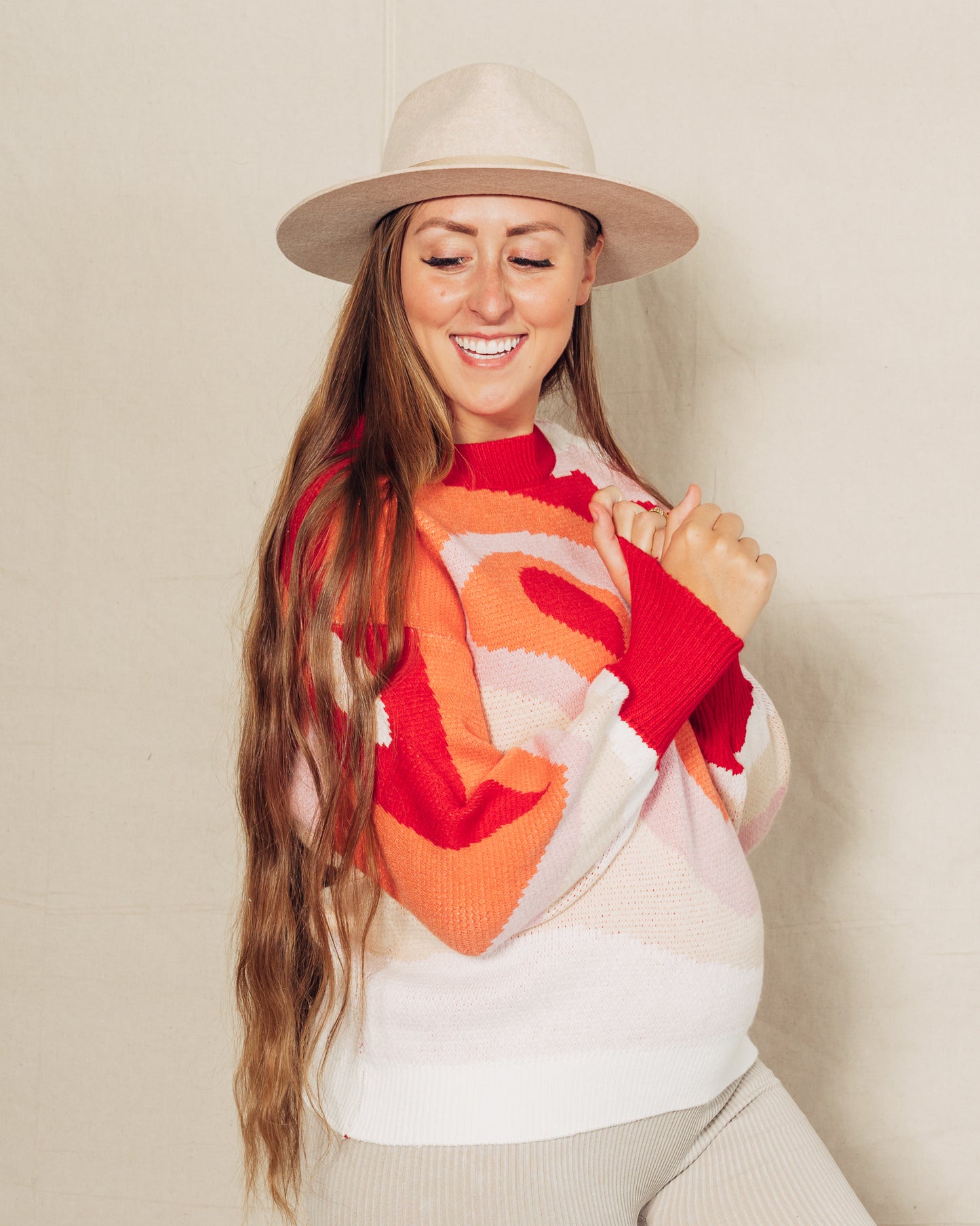 Wave Sweater || Pink