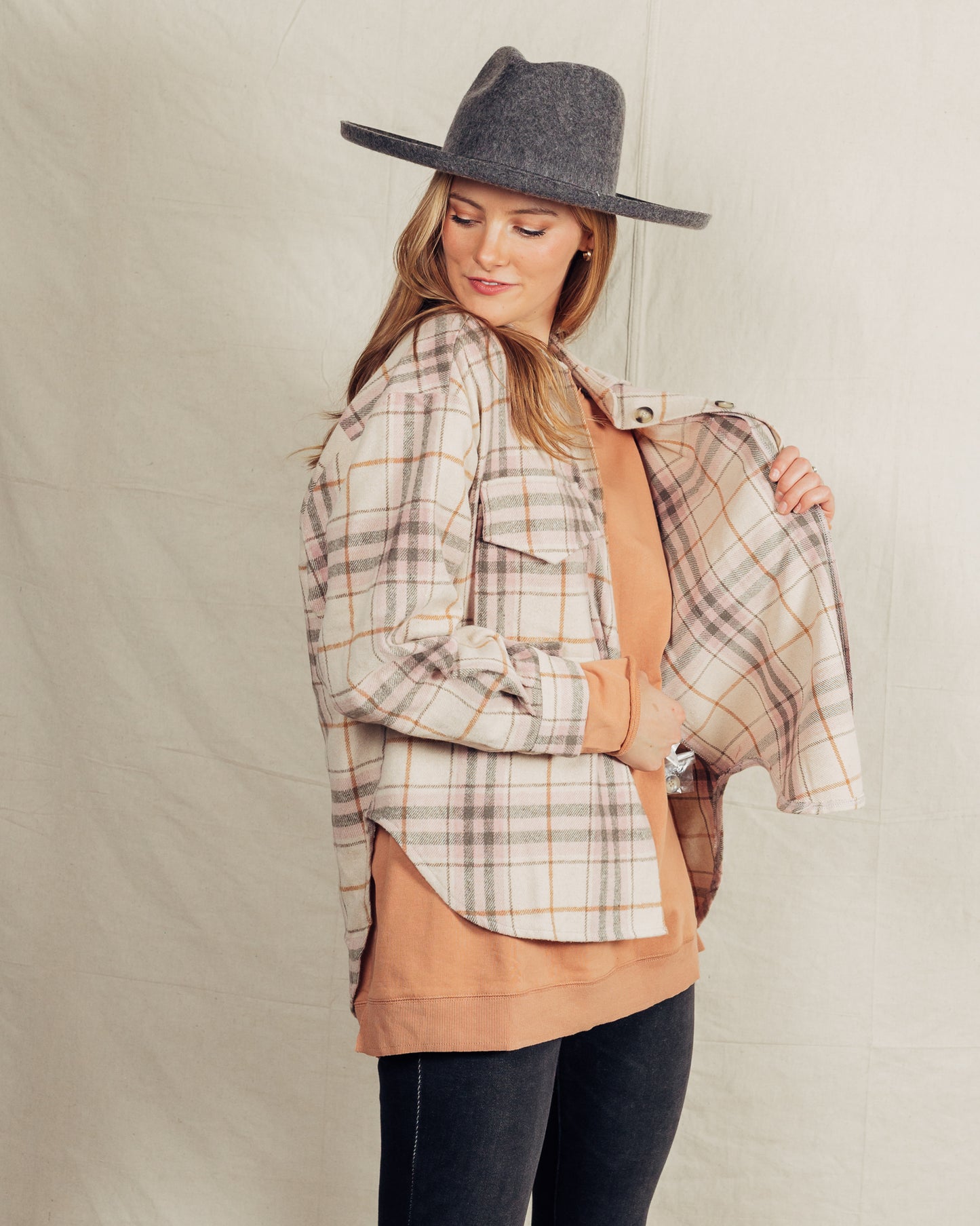 Pink Flannel Shacket