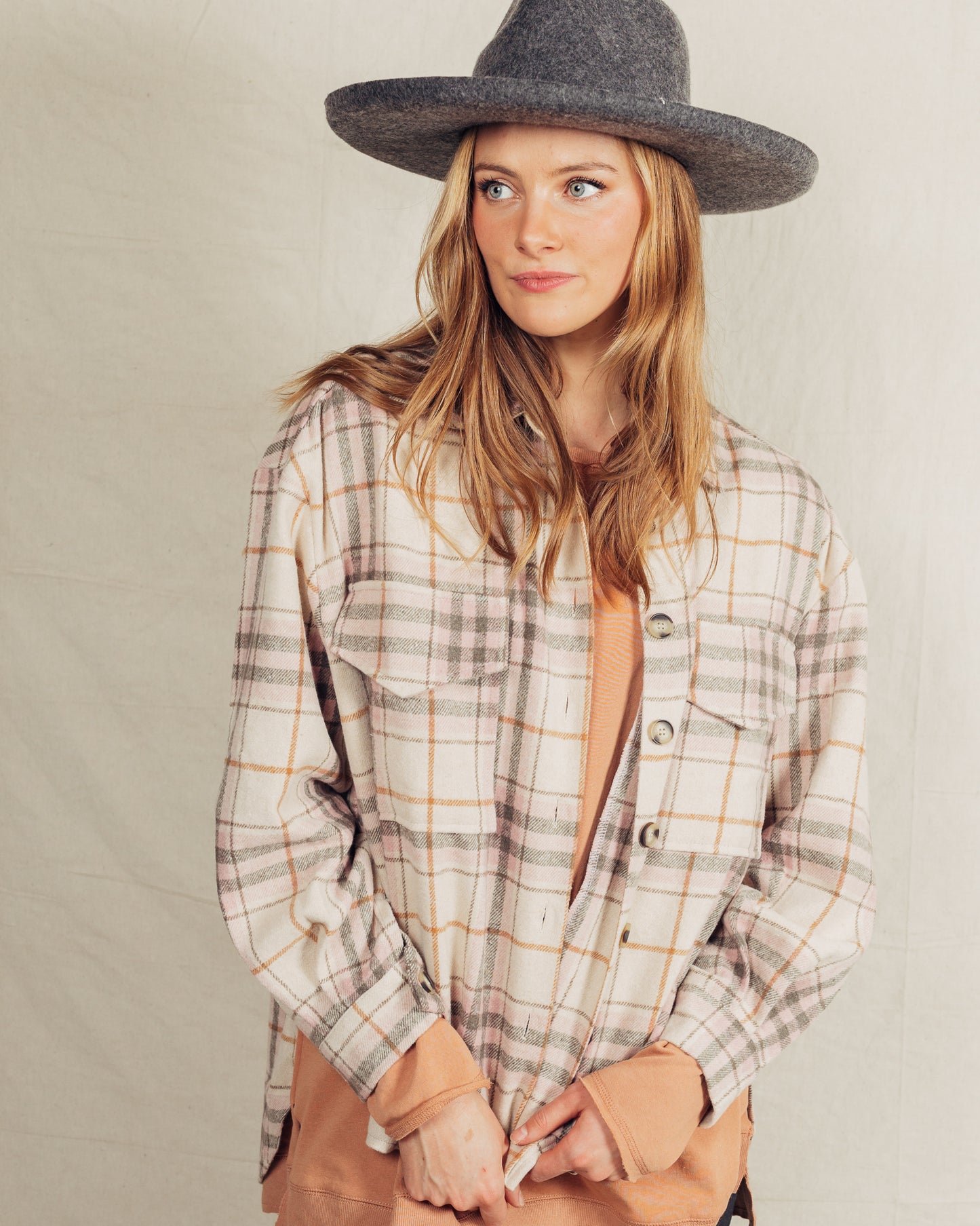 Pink Flannel Shacket