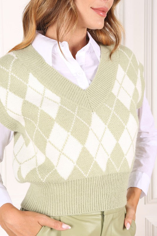 Women's argyle outlet sweater vests