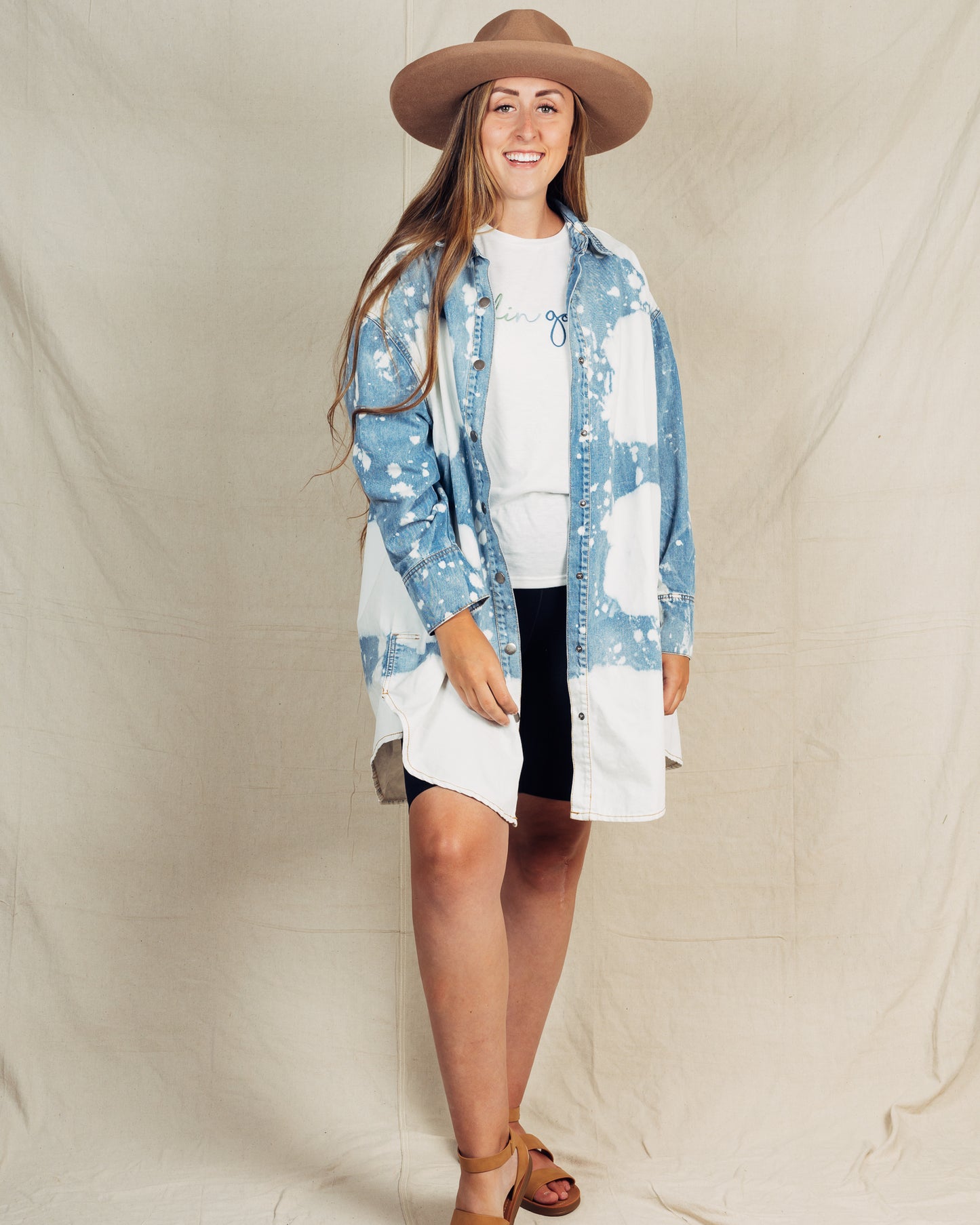 Splotch Denim Shacket