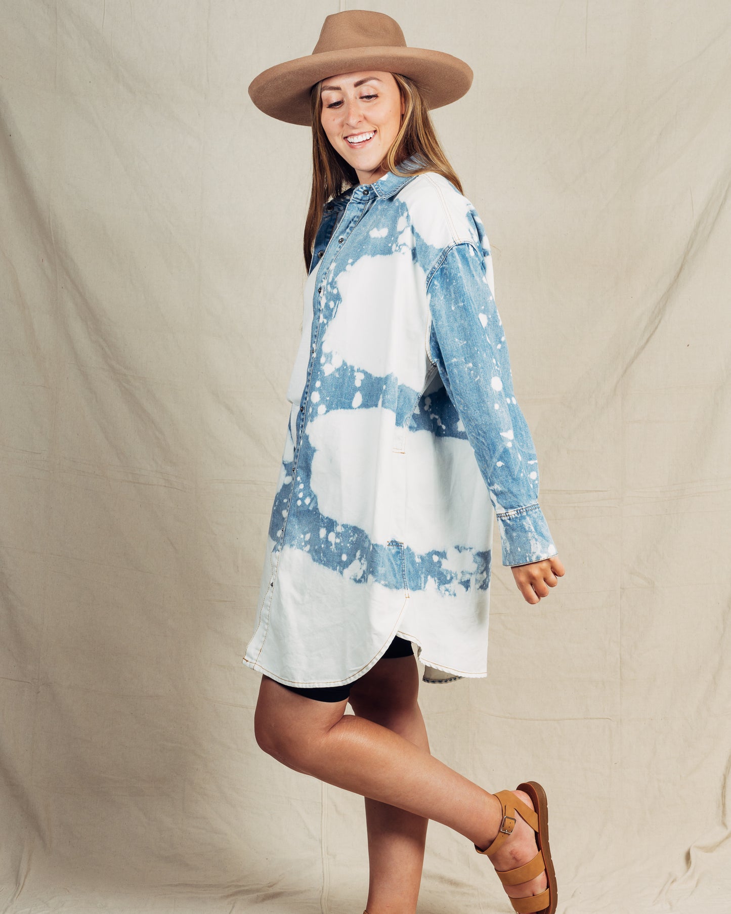 Splotch Denim Shacket