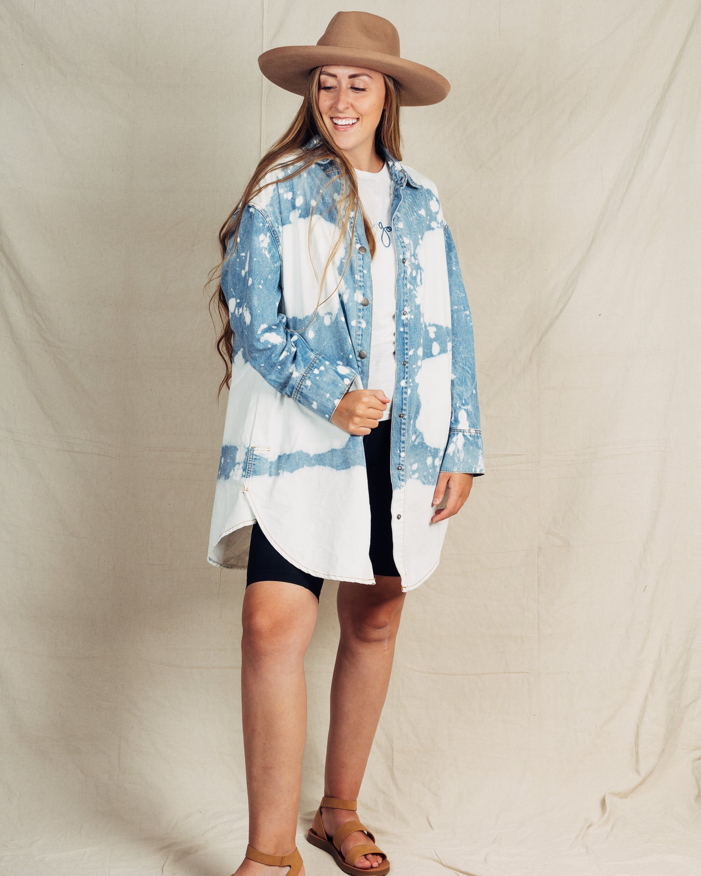 Splotch Denim Shacket