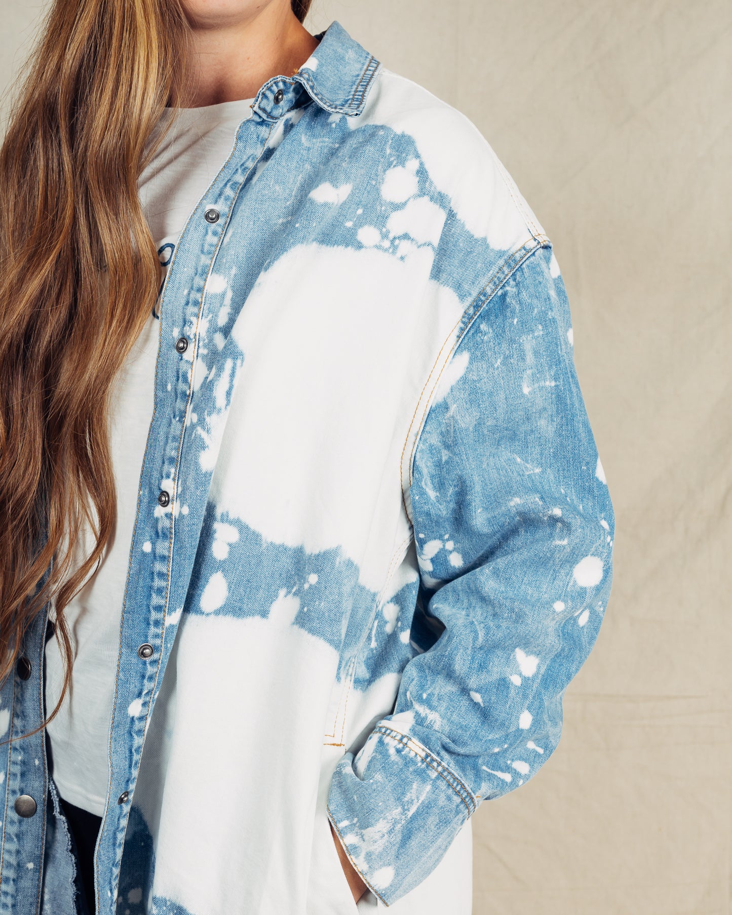 Splotch Denim Shacket