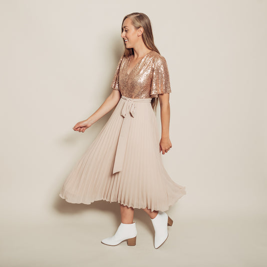 Cailey Dress | Rose Gold