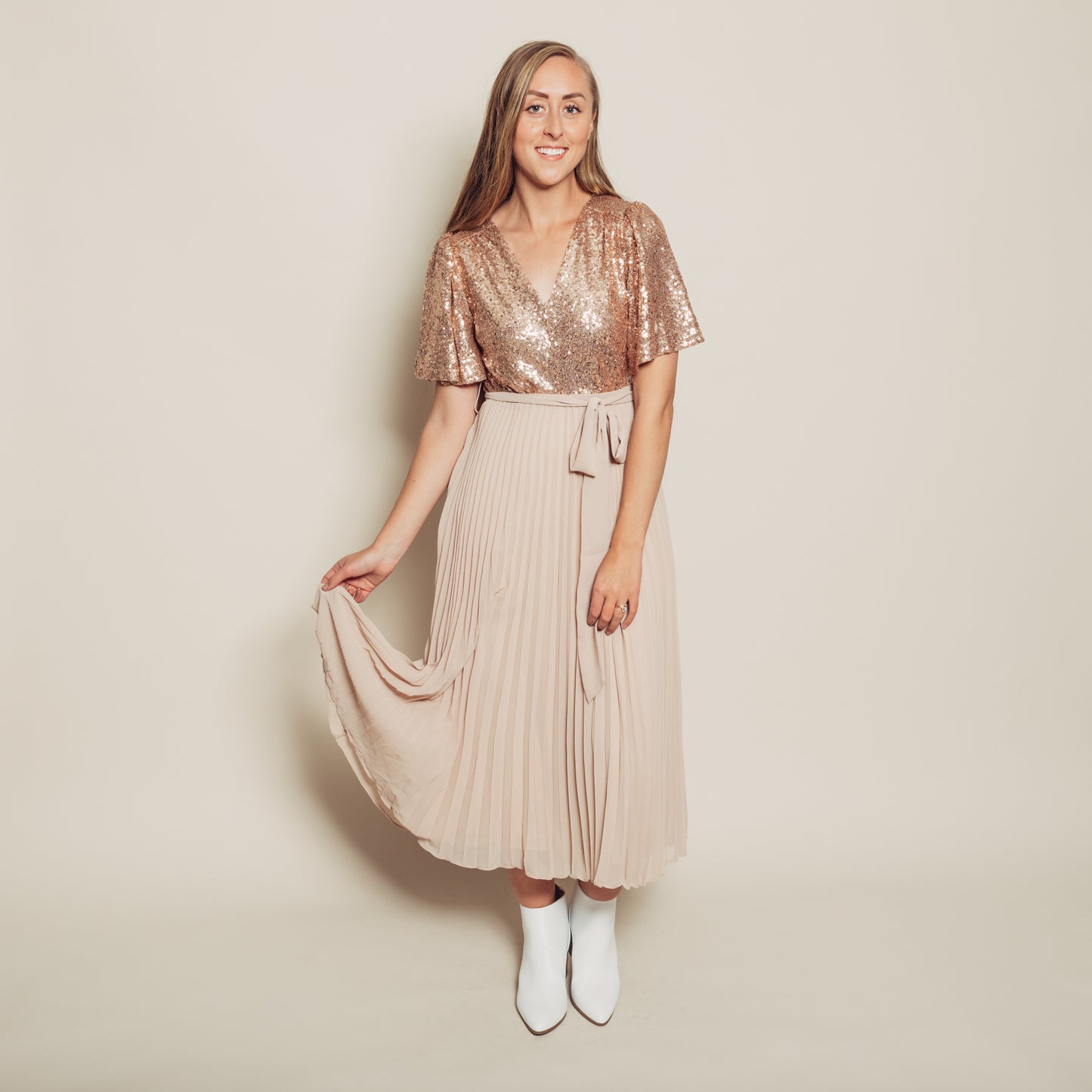 Cailey Dress | Rose Gold